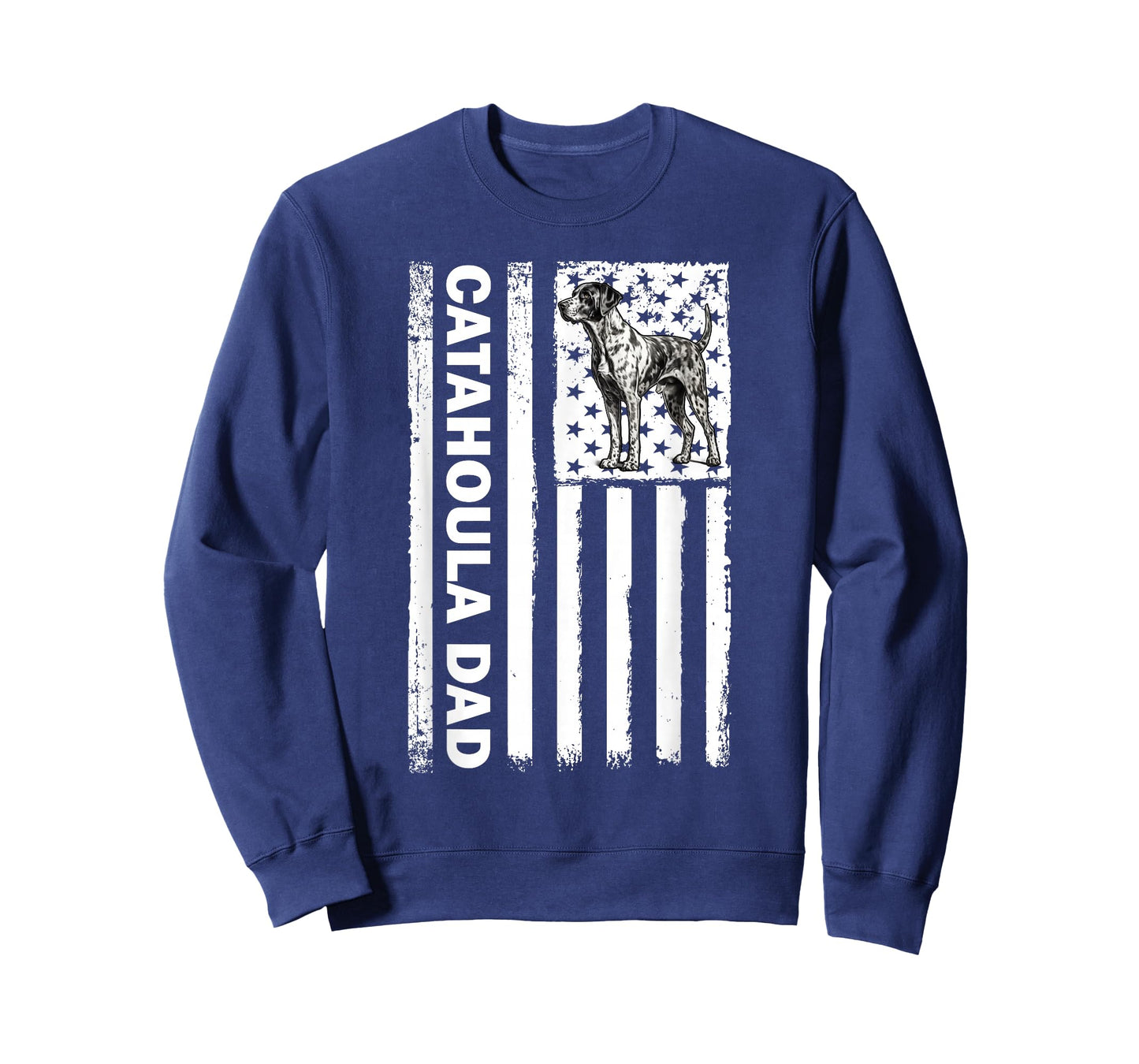 Mens American USA Flag 4th July Catahoula Leopard Dog T-Shirt