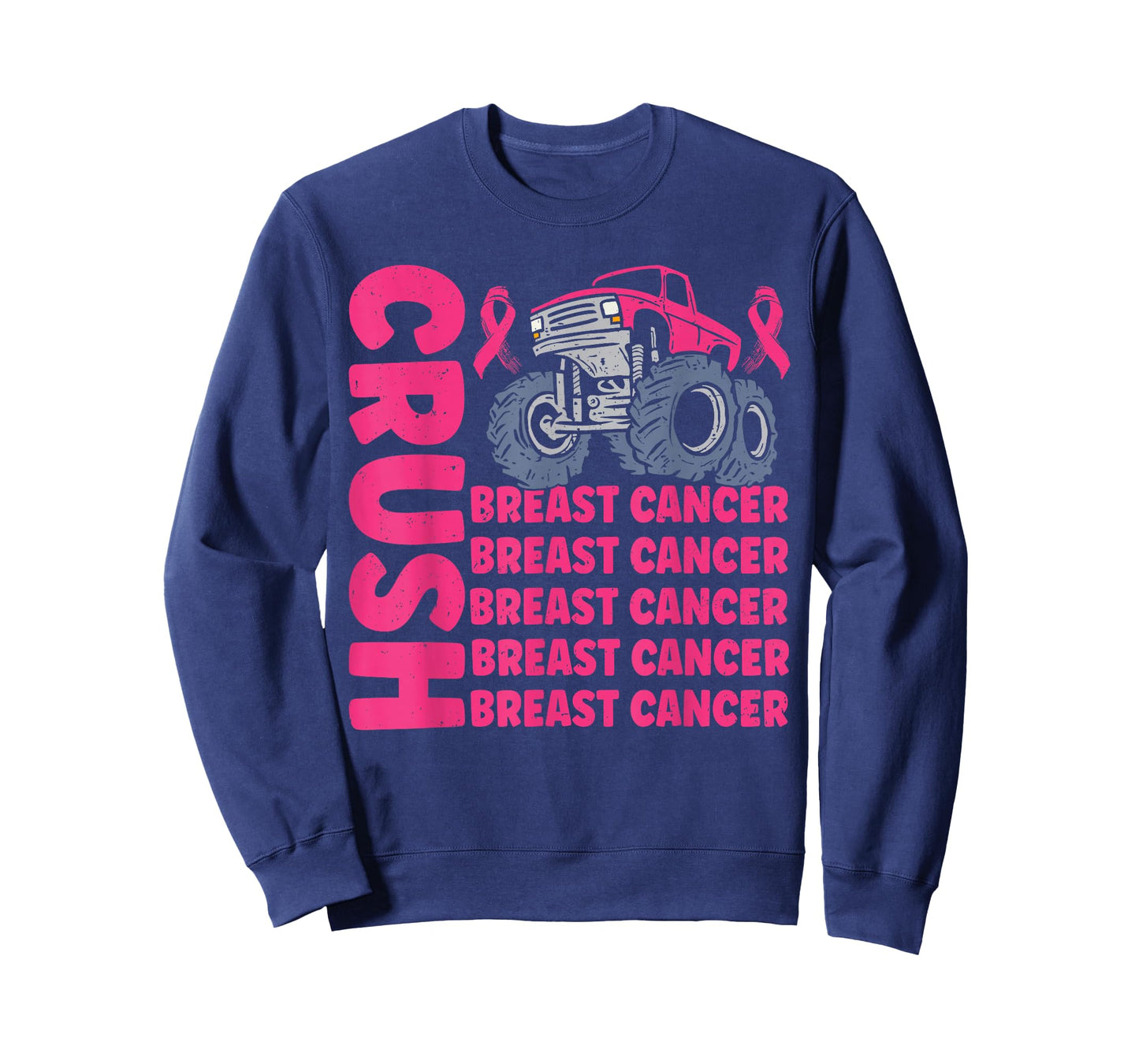 Crush Breast Cancer Awareness Truck pink Women Men Boys T-Shirt