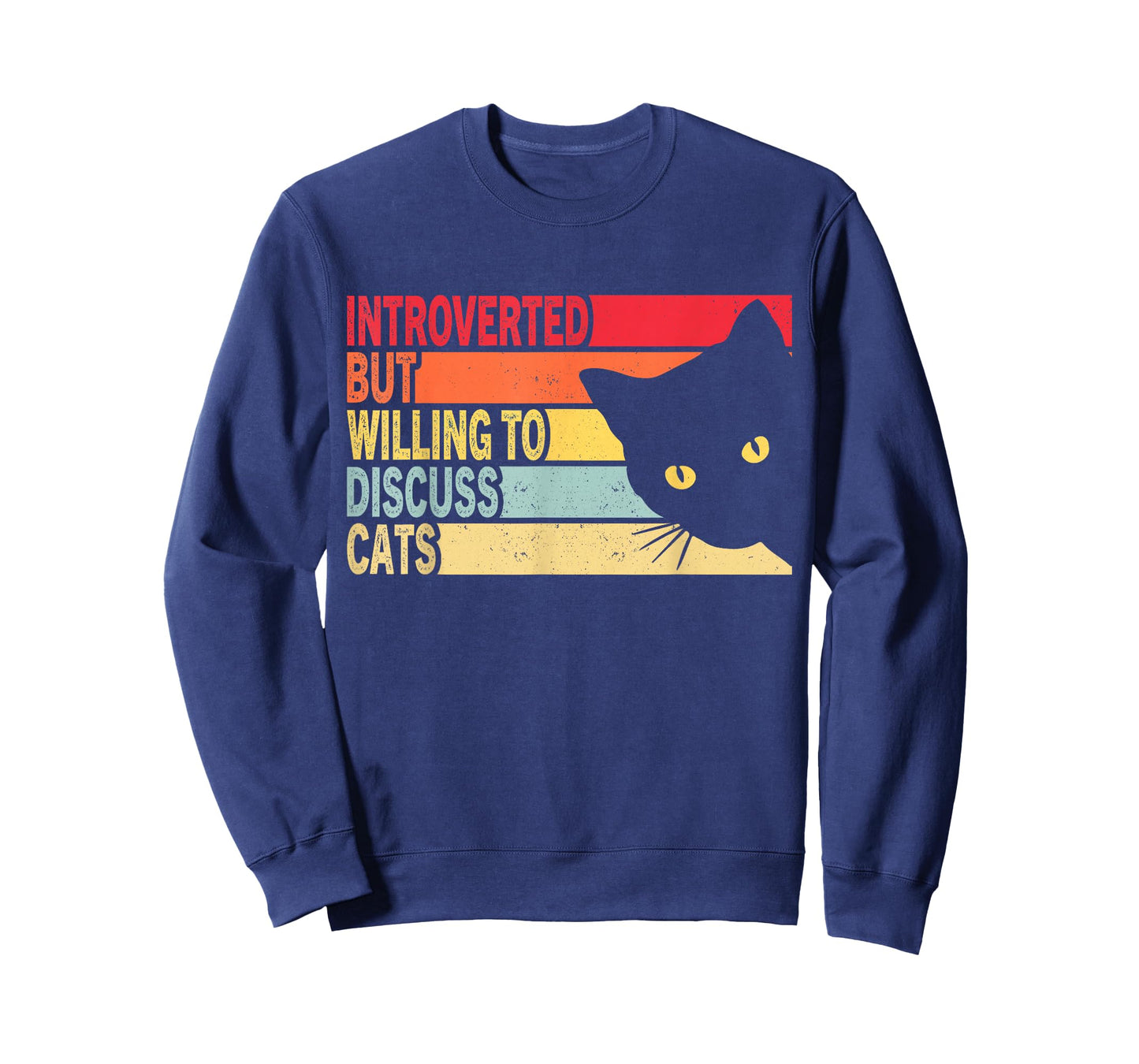 Introverted But Willing To Discuss Cats Vintage Cat Lover T-Shirt
