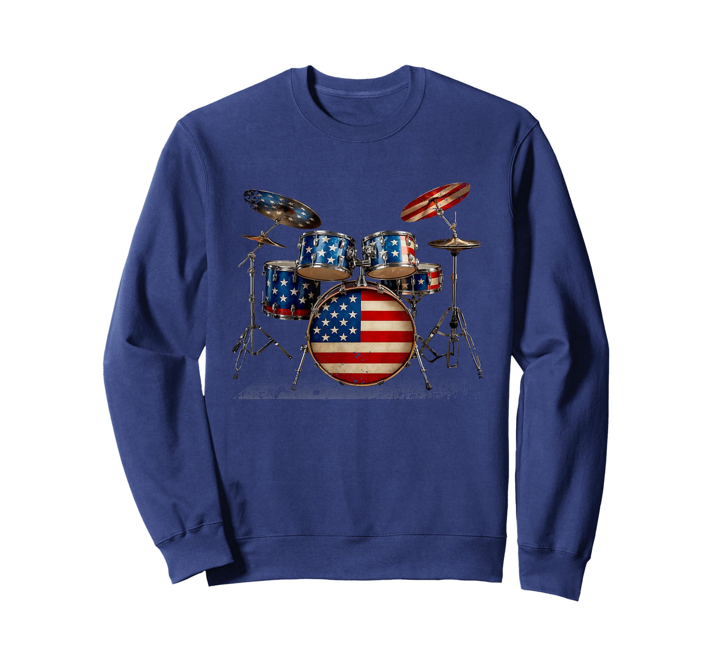 American Flag Drum Drumset 4th of July USA Patriotic Drummer T-Shirt