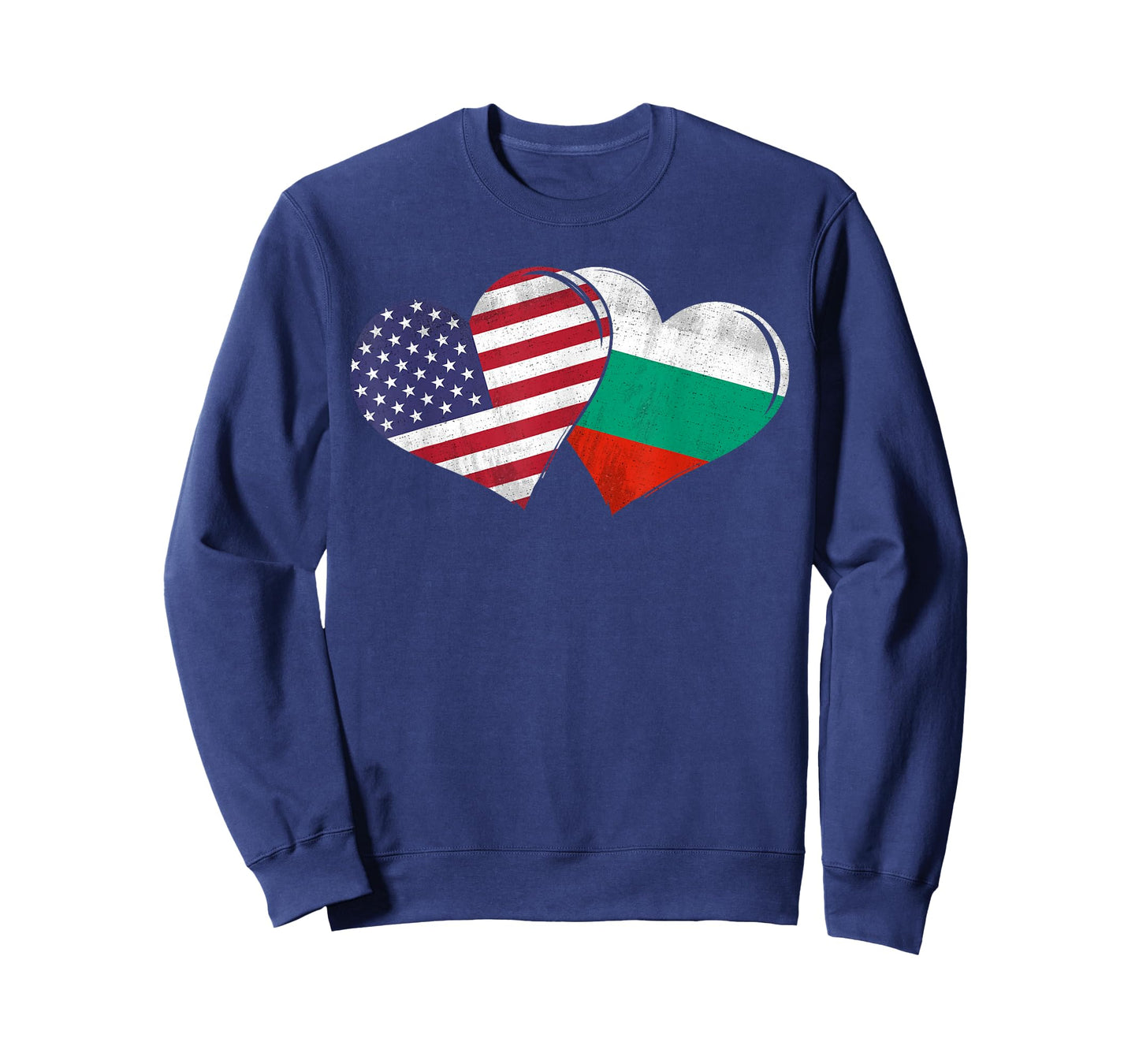 Vintage Bulgaria - American Flag Heart For Bulgarian T-Shirt
