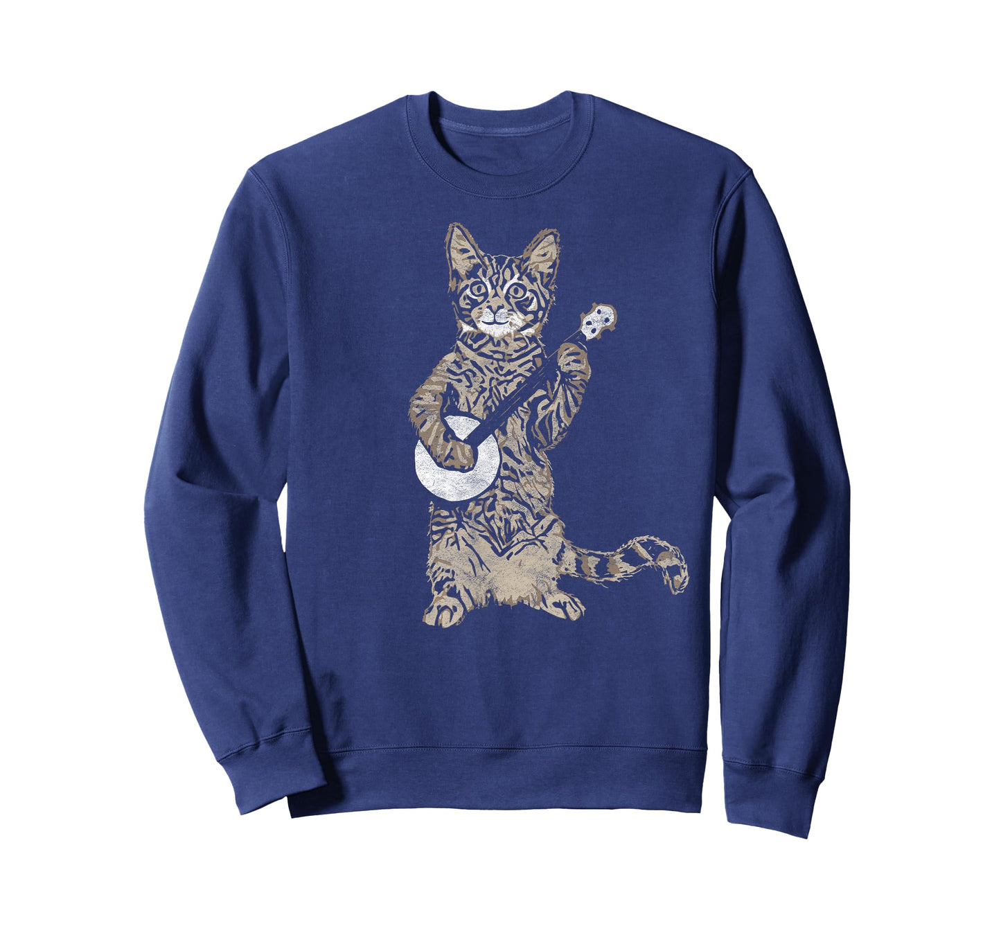 Banjo Cat - Funny Retro Style Bluegrass & Tabby Cat Lover T-Shirt