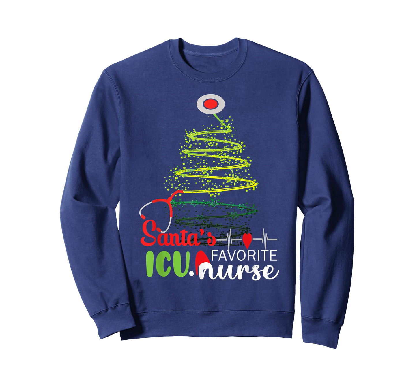 Christmas Party Intensive Care Santa's Favorite ICU Nurse T-Shirt