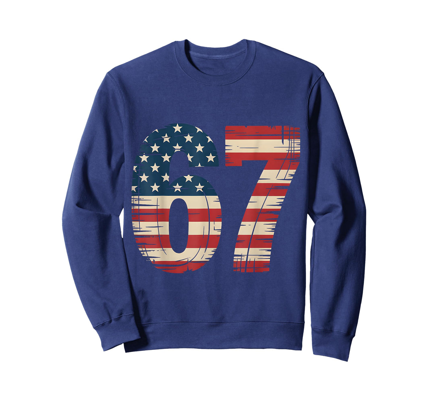 67 Patriotic American Flag USA Six Seven 6 7 Meme 67 T-Shirt