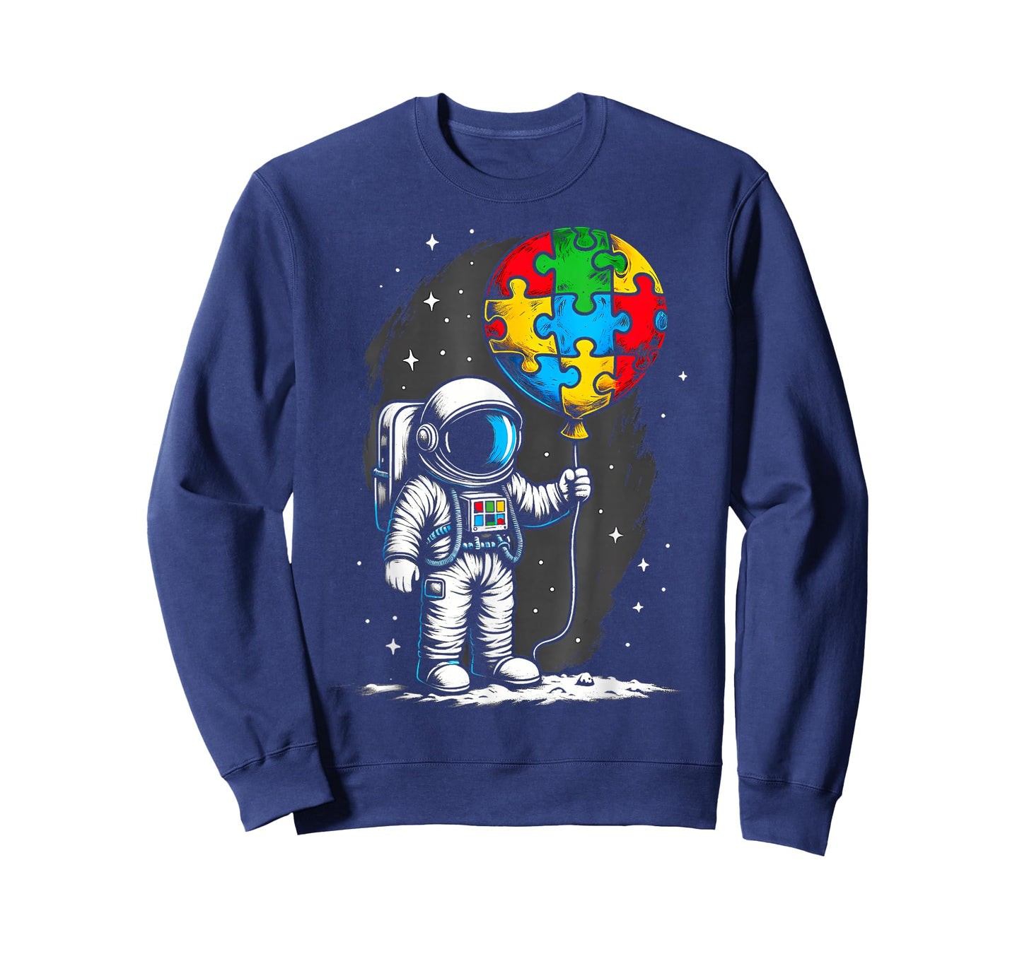 Astronaut Balloon Autism Awareness Space Autistic Kids Boys T-Shirt