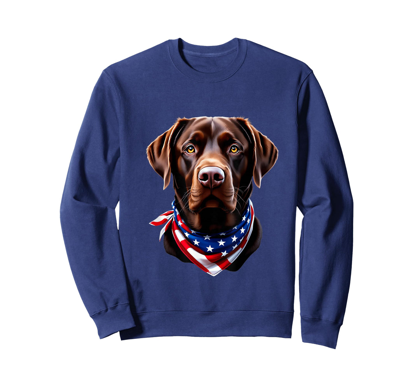 Chocolate Lab American Flag 4th Of July Chocolate Labrador T-Shirt