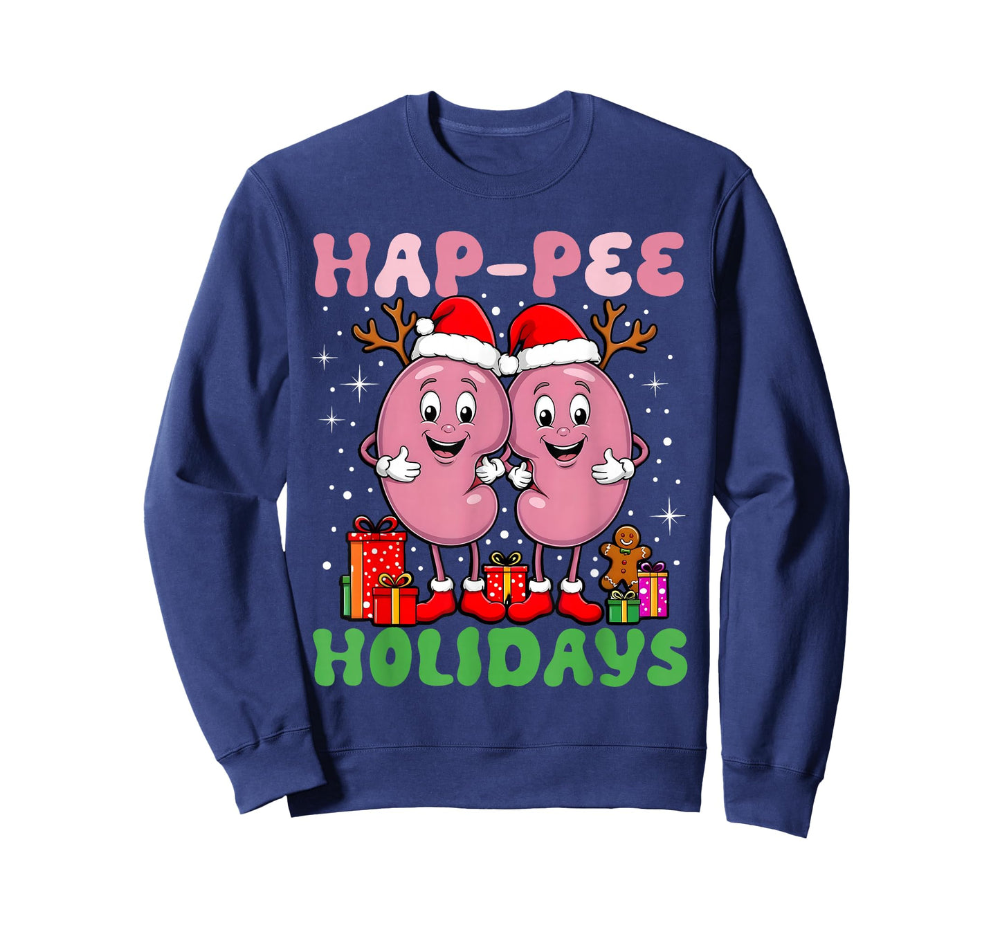 Cute Kidney Nurse Retro Hap Pee Holidays Christmas Dialysis T-Shirt