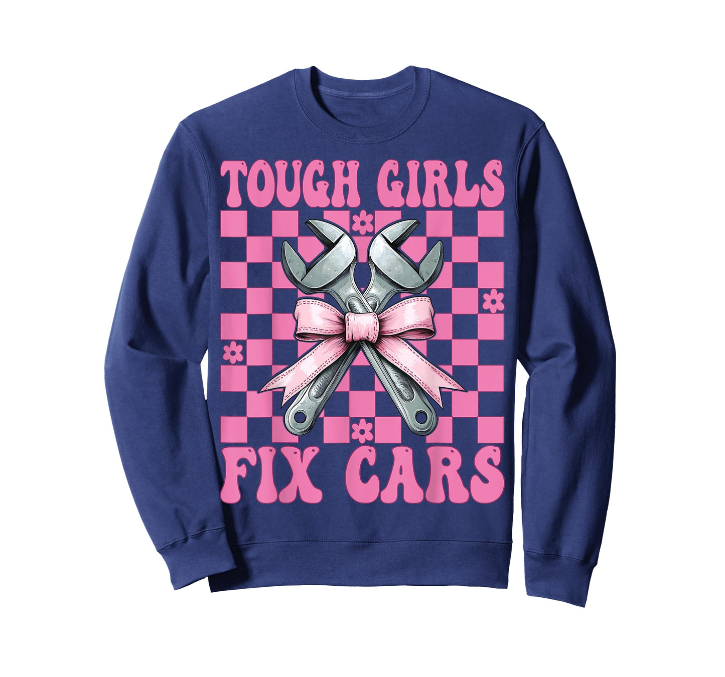 Car Mechanic Girl Garage Wrench Mom Tough Girls Fix Cars T-Shirt