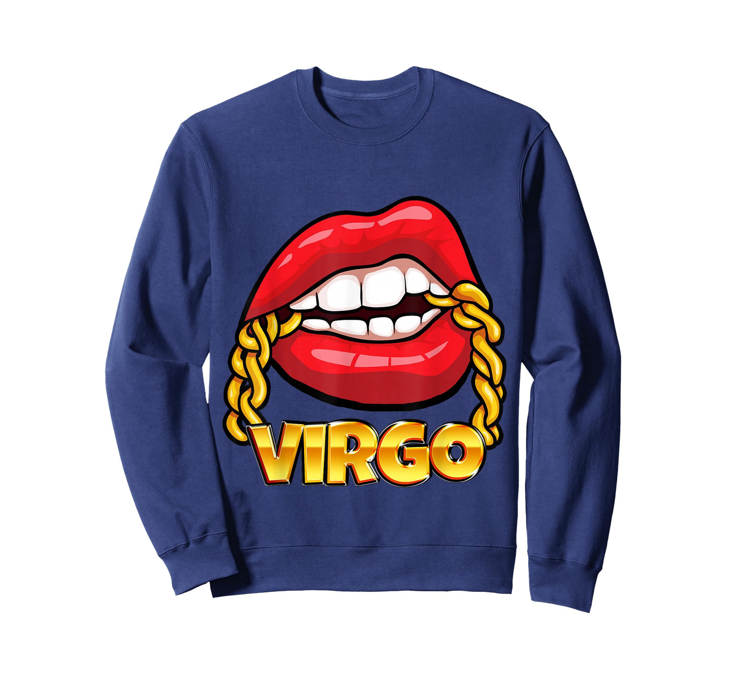Juicy Lips Gold Chain Virgo Zodiac Sign T-Shirt
