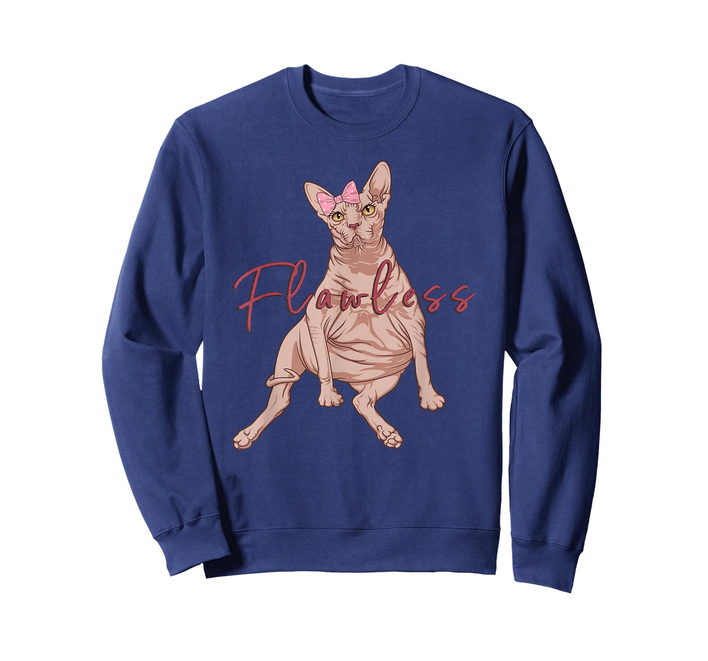 Funny Sphynx Cat Flawless Naked Cat Fat Hairless Cat T-Shirt