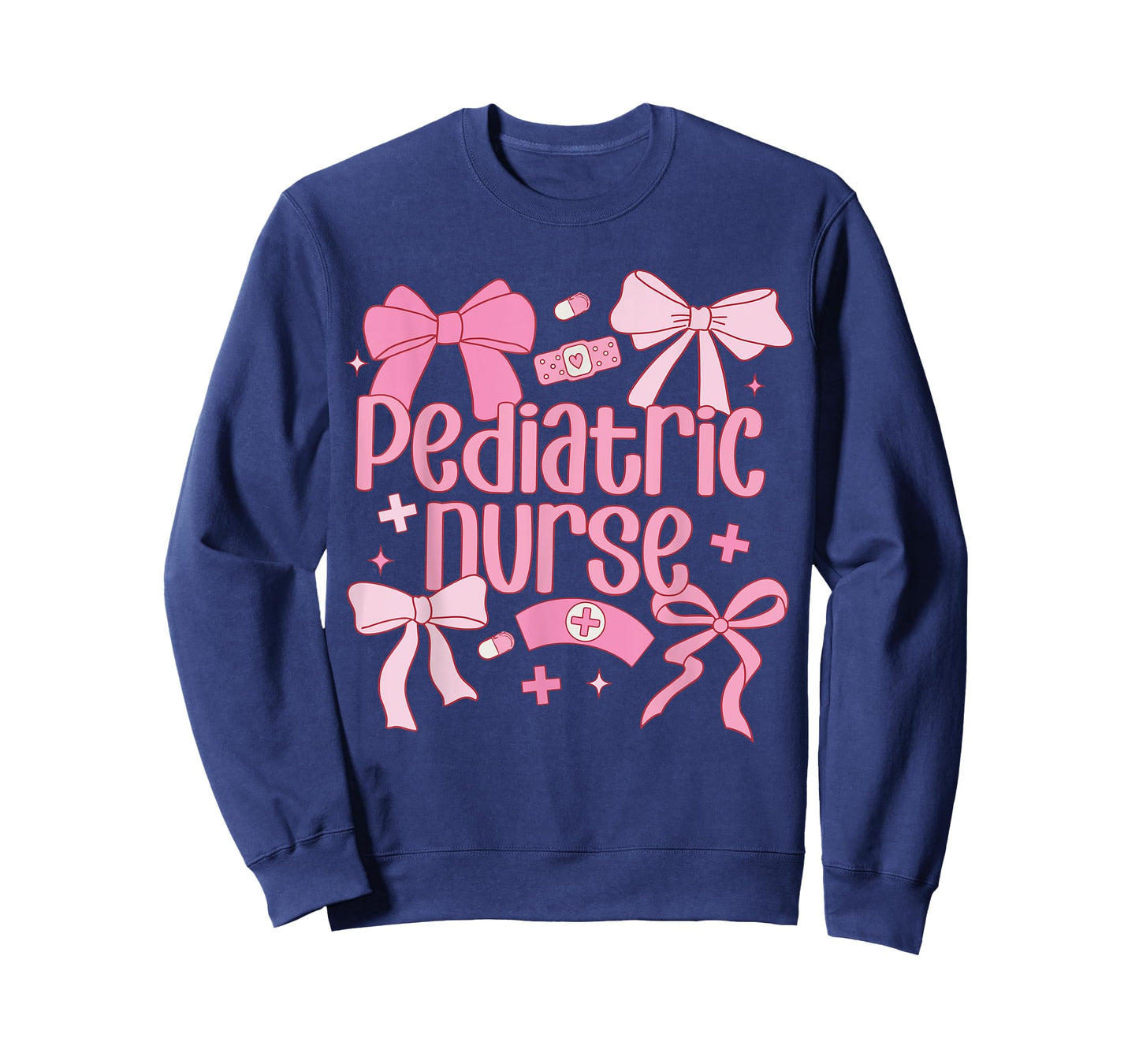 Cute Pink Coquette Bow Pediatric Nurse T-Shirt
