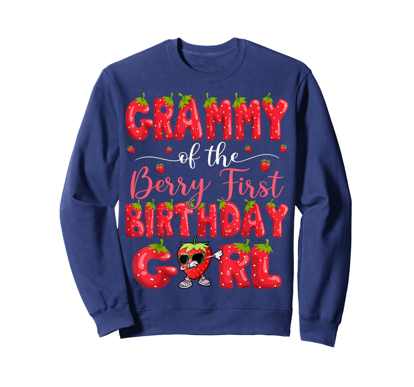 Grammy Of The Berry First Birthday Girl Strawberry Dabbing T-Shirt