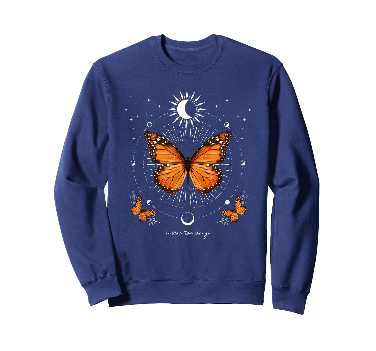 Monarch Butterfly Celestial Butterfly Sun Moon Phase Magical T-Shirt