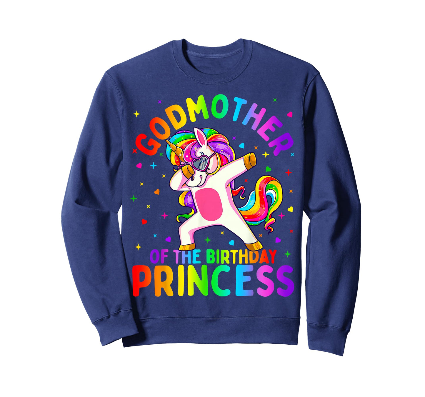Godmother of The Birthday Princess Girl Dabbing Unicorn T-Shirt Small