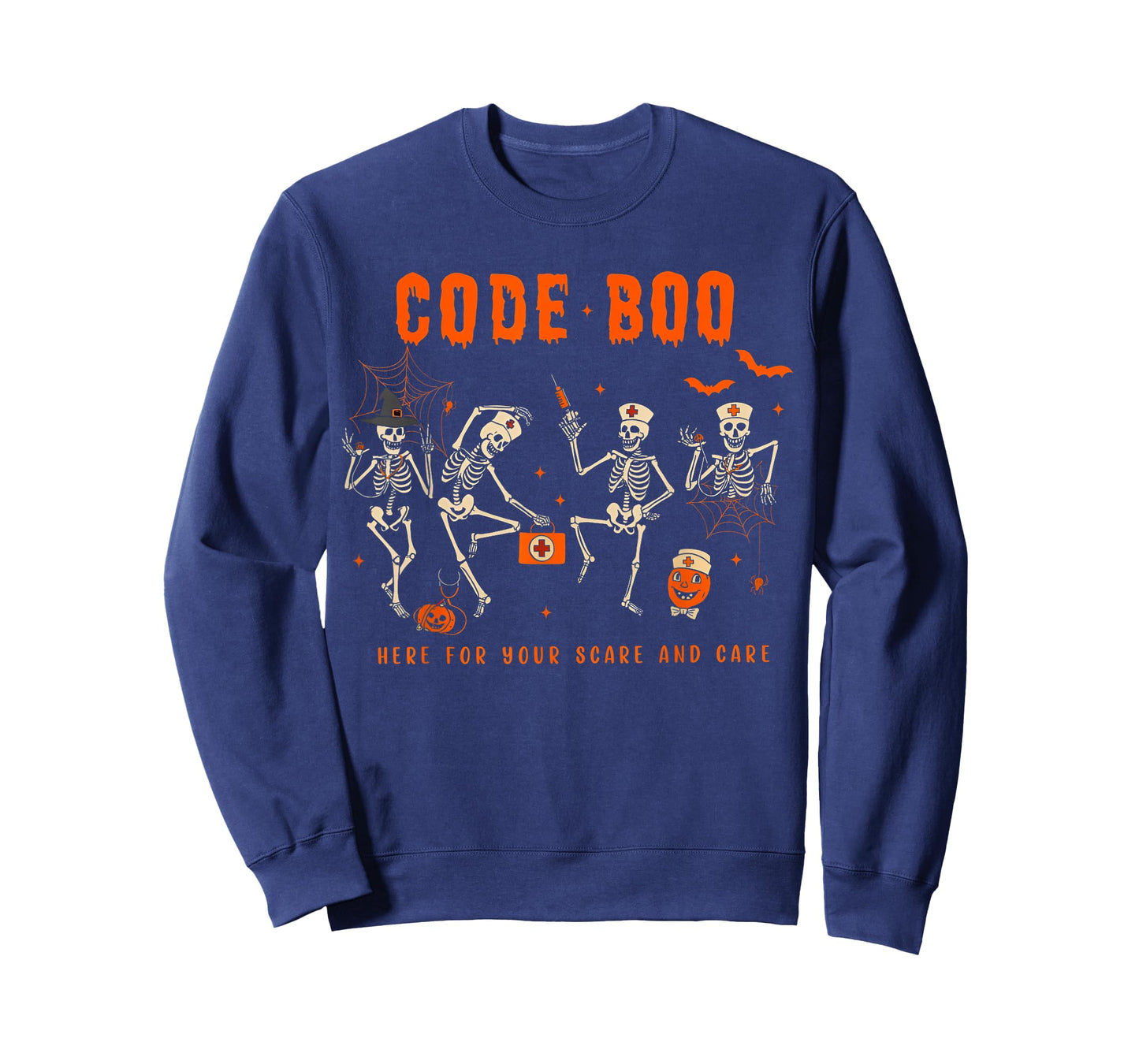 Code Boo Here for Your Scare and Care Nurse Halloween T-Shirt