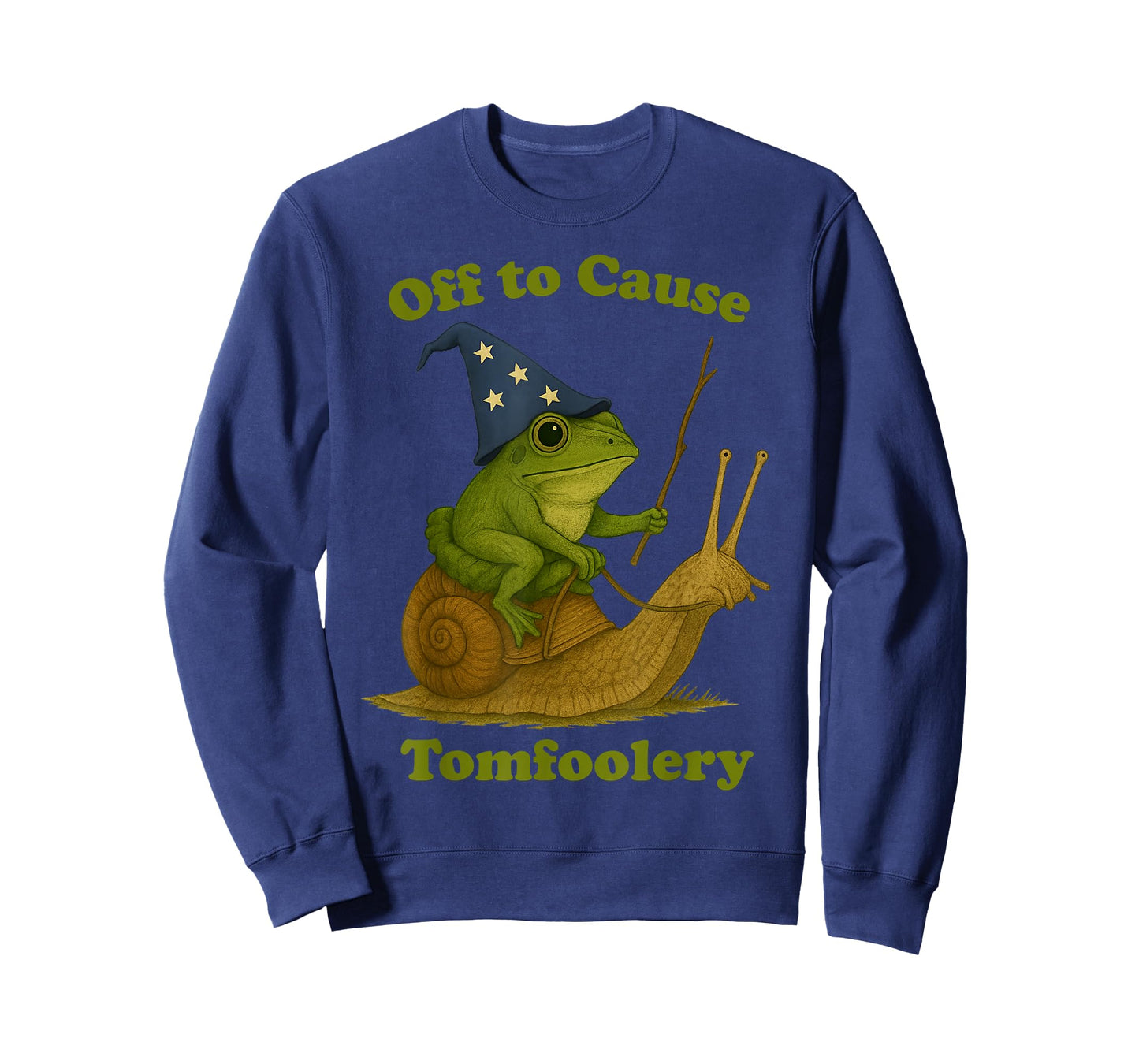 Off to Commit Tomfoolery Whimsical Wizard Frog Meme Men T-Shirt