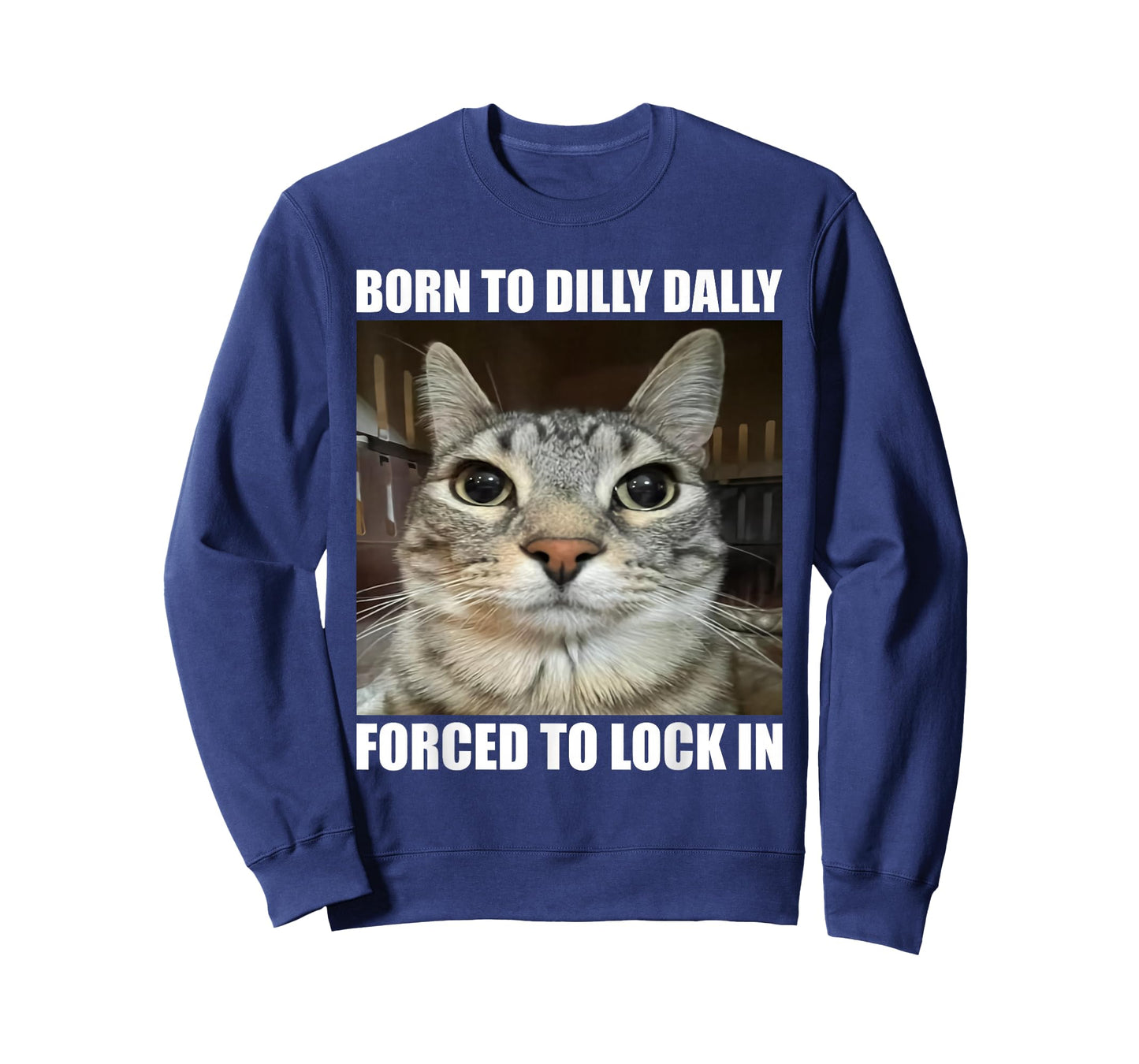 Born to Dilly Dallly Forced to Lock in Cat Lover T-Shirt