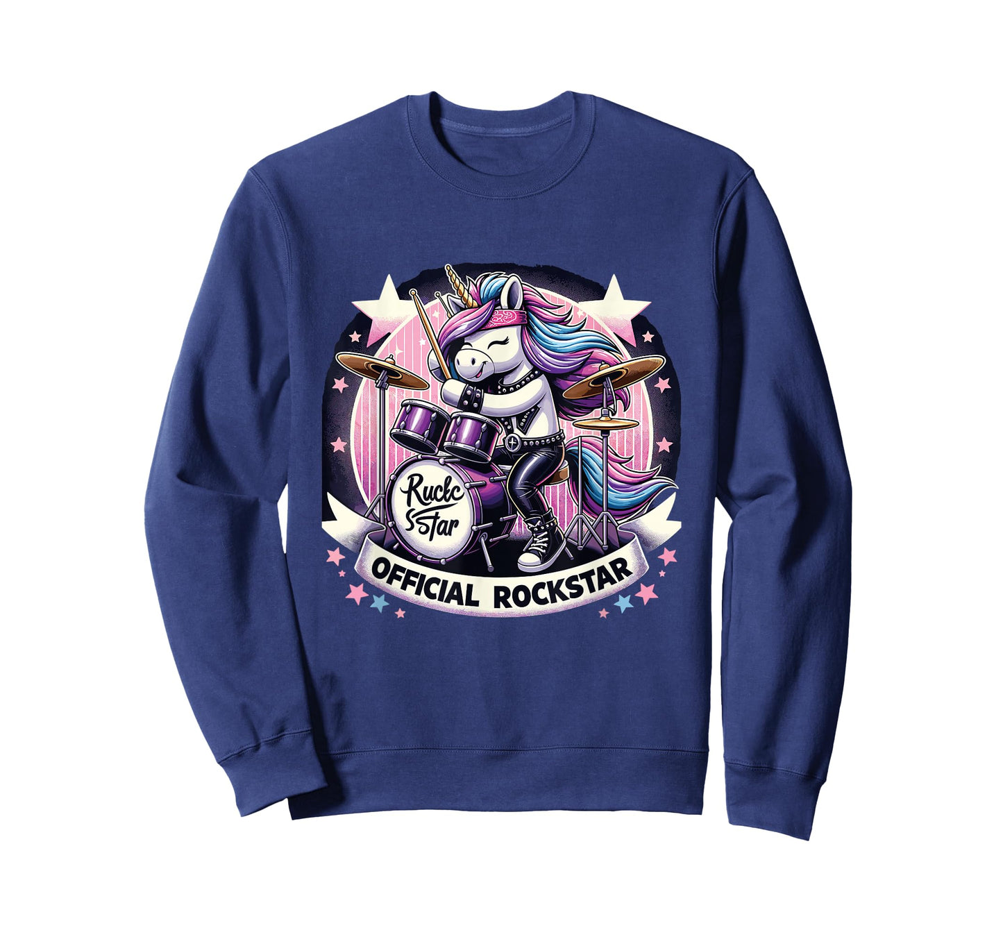 Funny Unicorn Drums Rockstar Band official rockstar T-Shirt