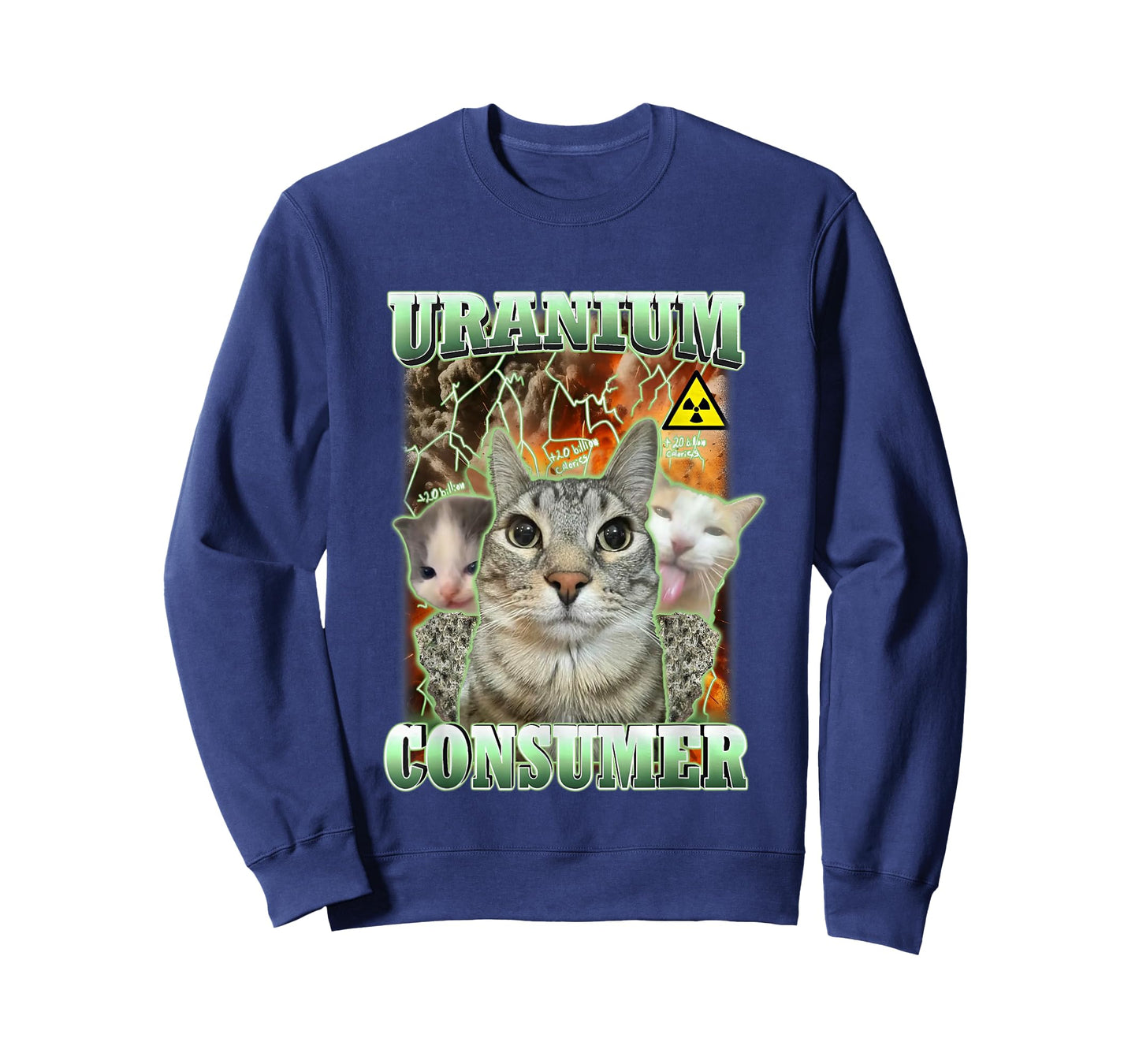 Funny Cat Dank Memes Uranium Consumer Silly Cat Unhinged T-Shirt