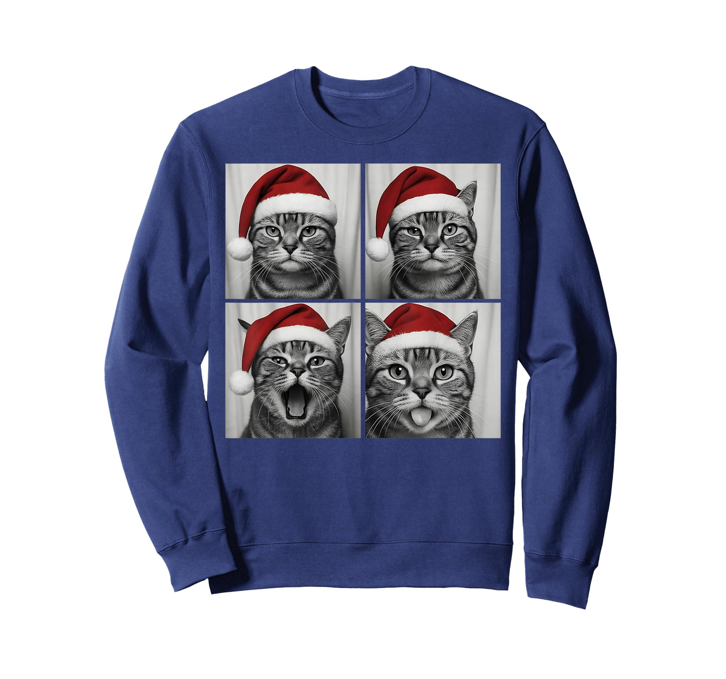 Funny Christmas American Shorthair cat Santa Photo Booth T-Shirt
