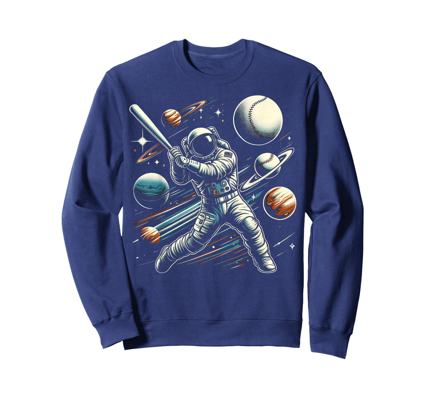 Baseball Astronaut Astronomer Planets Universe Outer Space T-Shirt