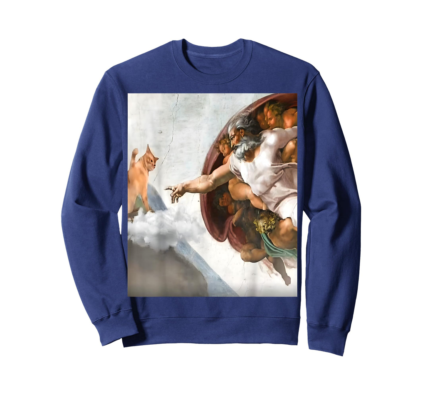 Funny Creation of Cat Meme, by Michelangelo Men Women T-Shirt