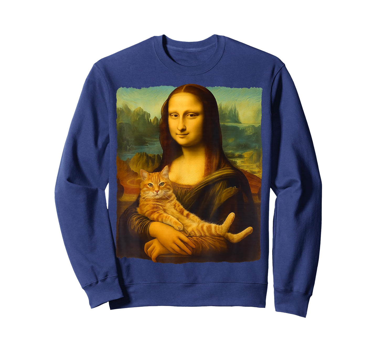 Mona Lisa Orange Cat Funny Gifts Cat Mom Cat Dad Cat Lover T-Shirt