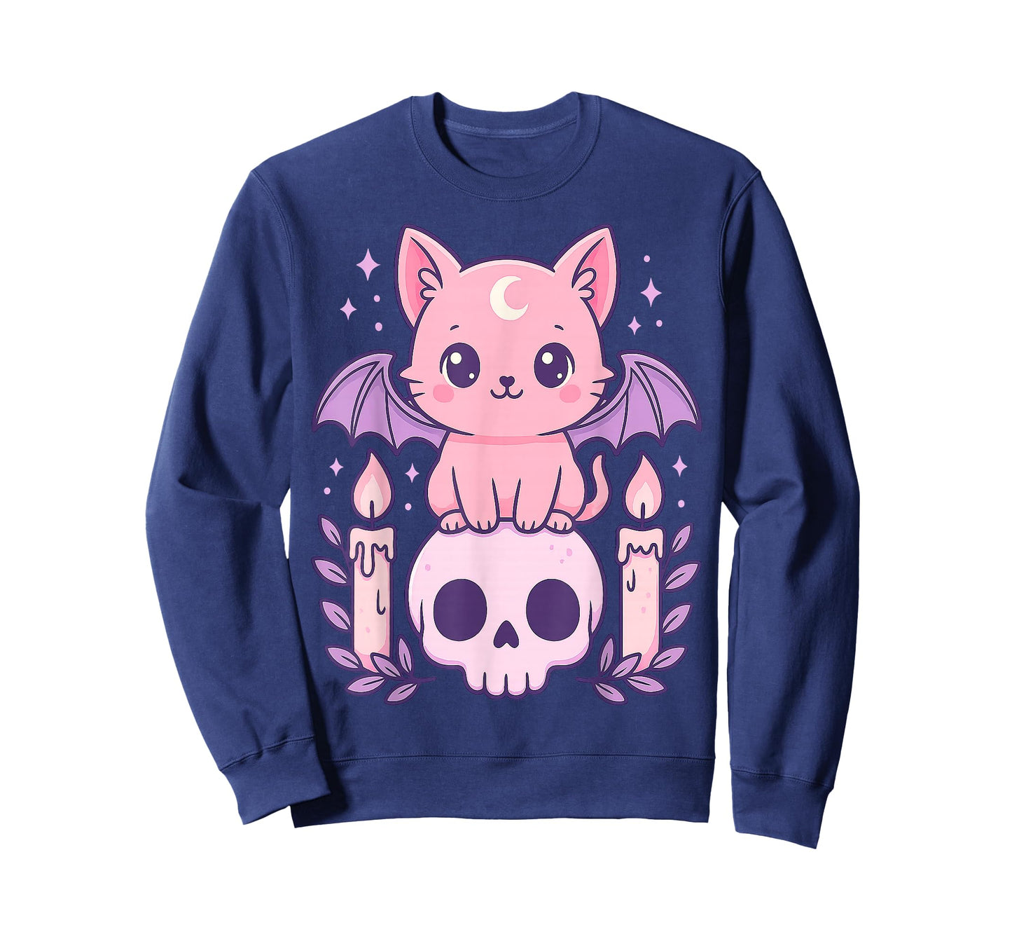 Cute Cat Bat Skull Pastel Goth Gifts Men Women Boy Girl Kids T-Shirt