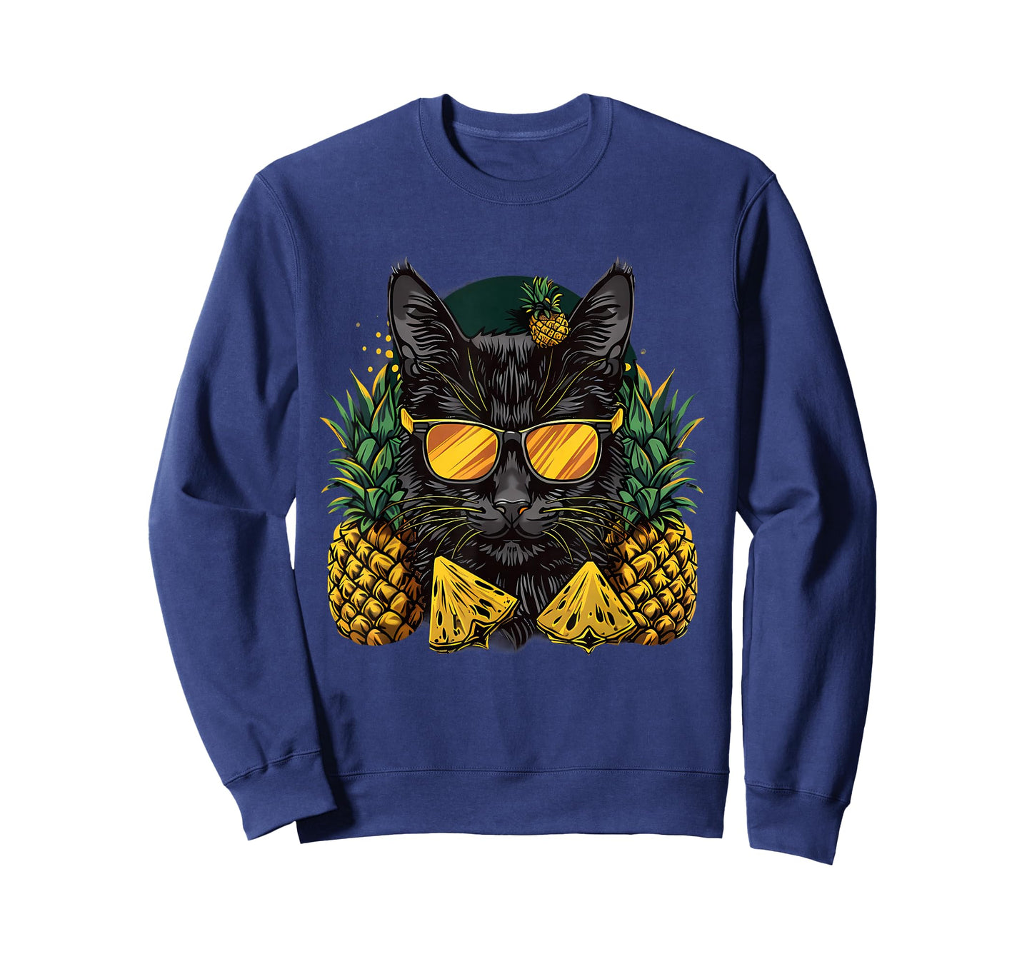 Pineapple Cat Animal Art Drawing Cat Lover Pineapples Fruit T-Shirt