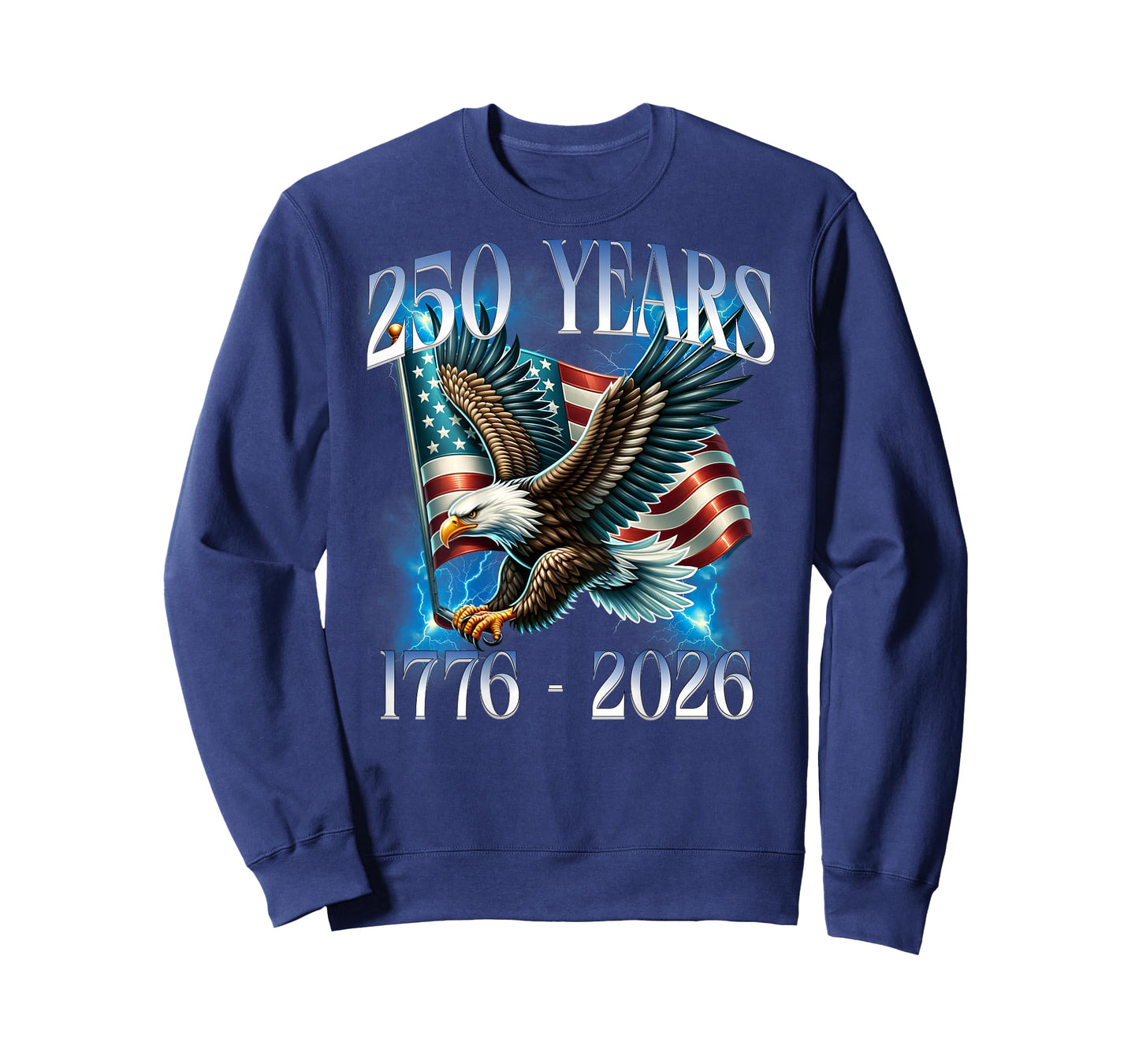 On Back Eagle and Flag 250 Years 1776-2026 250th Birthday T-Shirt