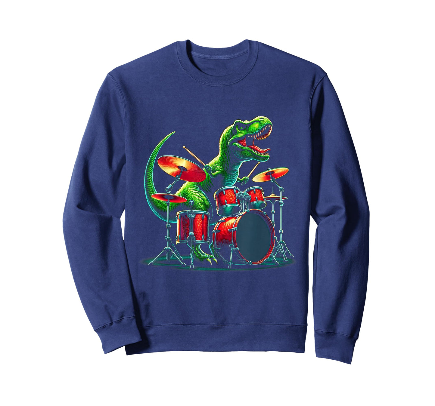 Cool Dinosaur Drummer - Boys Girls Kids Drummers T-Shirt