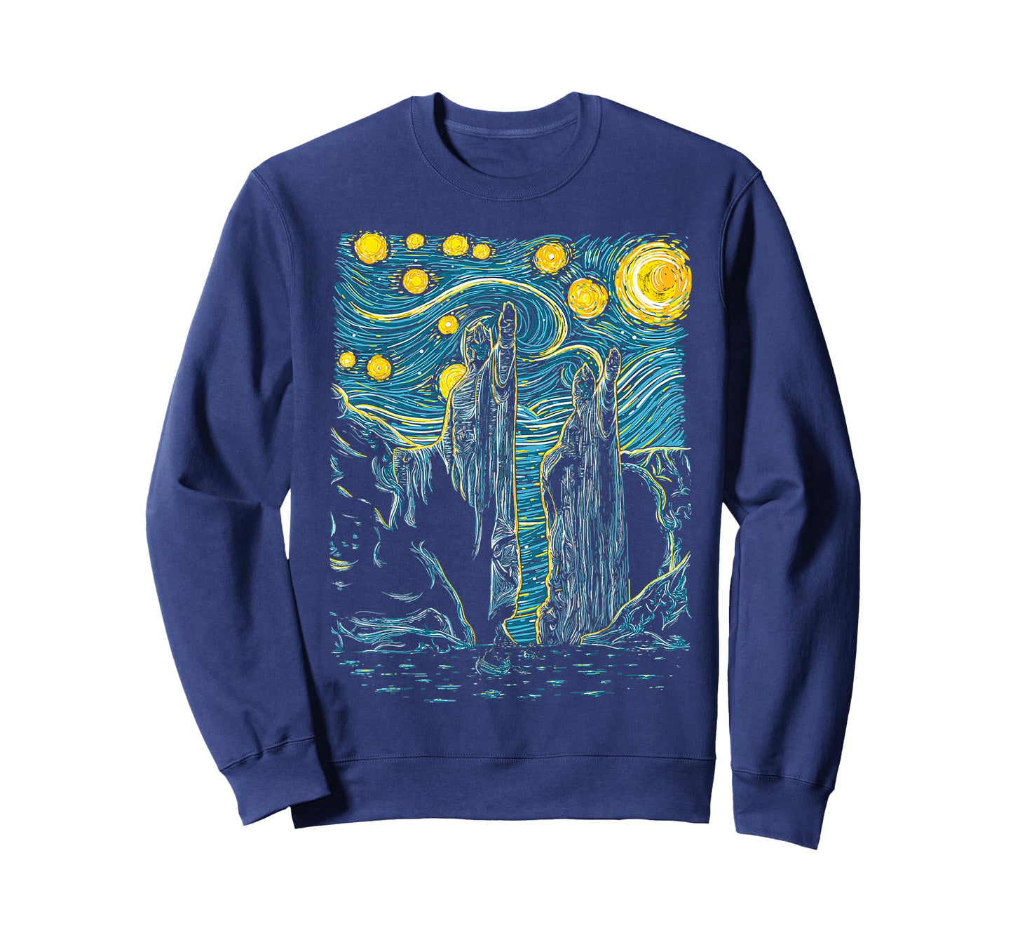 Argonath Starry Night Van Gogh Style T-Shirt