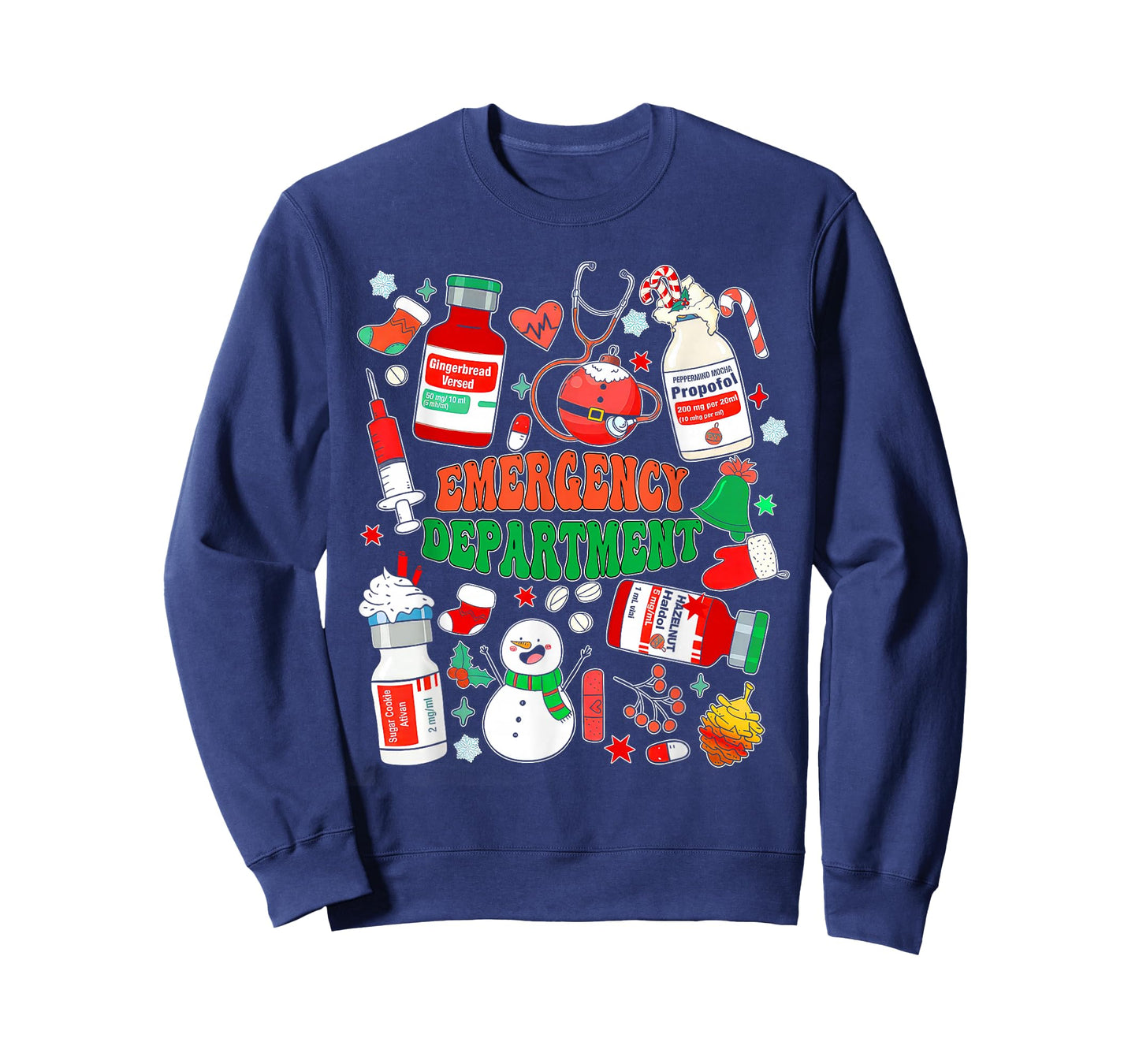 Christmas Er Nurse Emergency Department Er Ed Nurse Tech T-Shirt