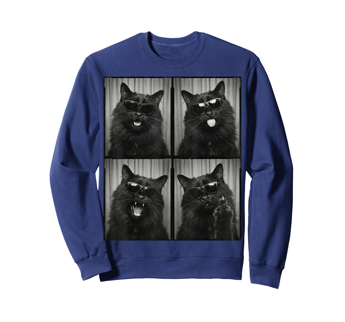 Funny Black Cat with Sunglasses Feline Animals Photo Booth T-Shirt