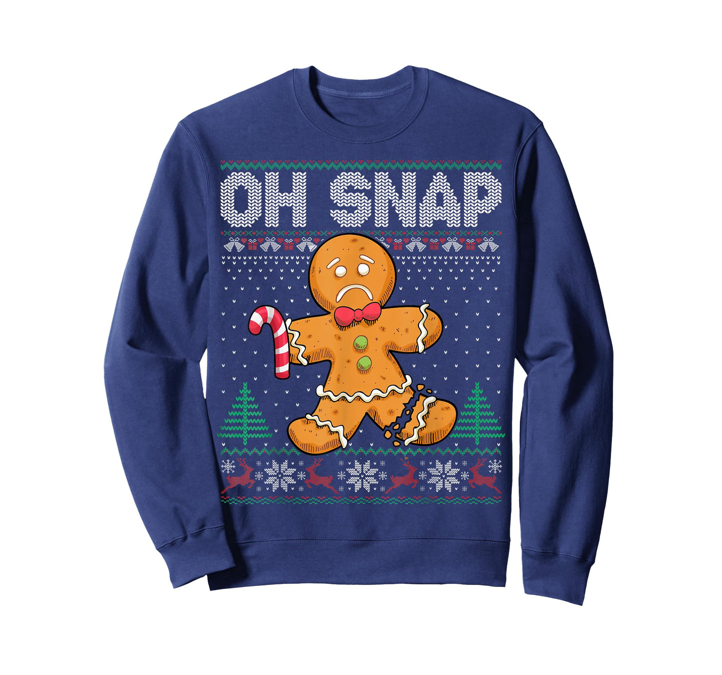 Cookie Baking Gingerbread Man Oh Snap Christmas Ugly Sweater T-Shirt