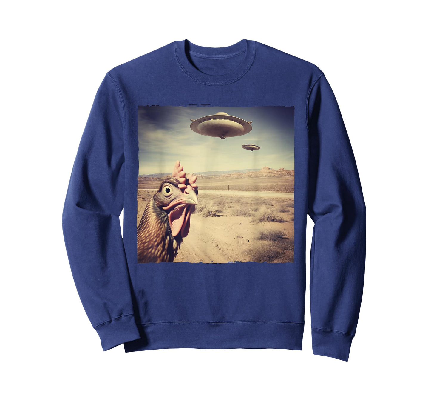 Chicken UFO Alien Flying Saucer T-Shirt