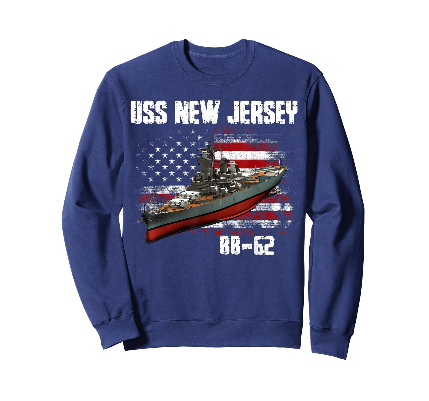 WW2 American Battleship USS New Jersey BB-62 Warship Veteran T-Shirt