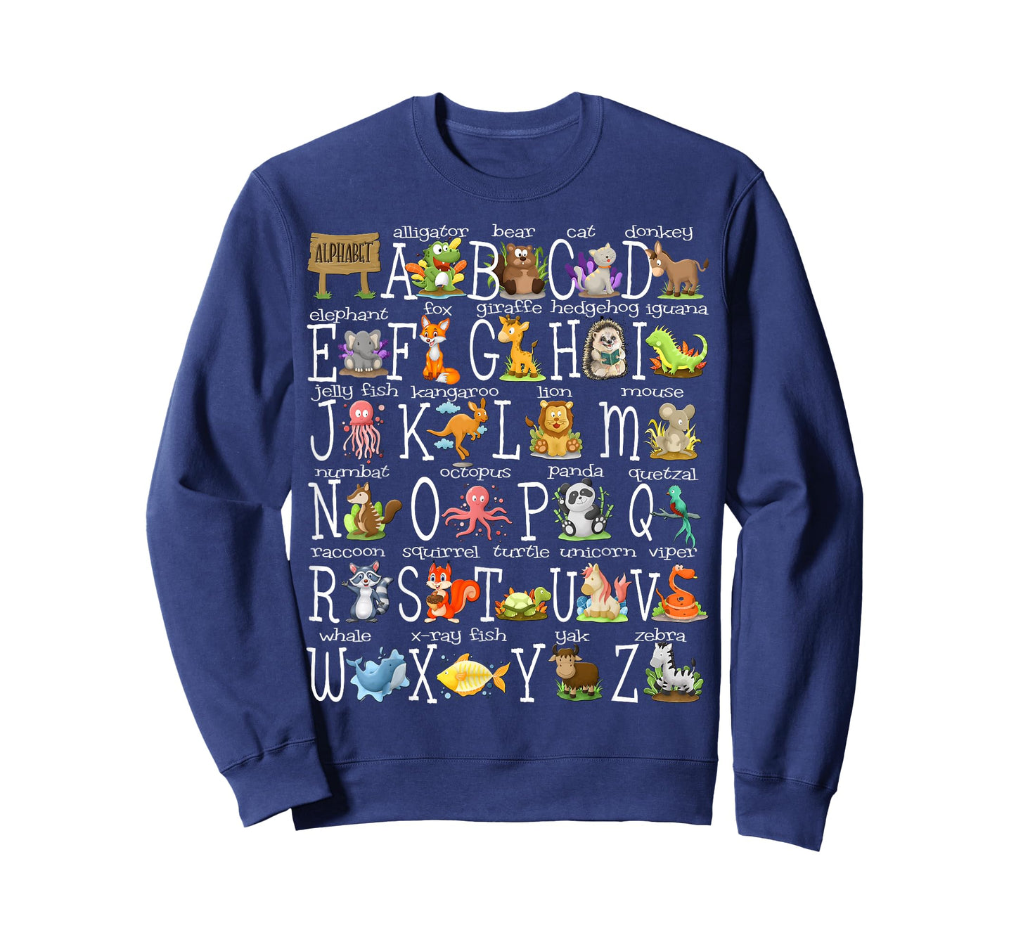 Alphabet Animals Back to School Pre-K Kindergarten Teacher T-Shirt