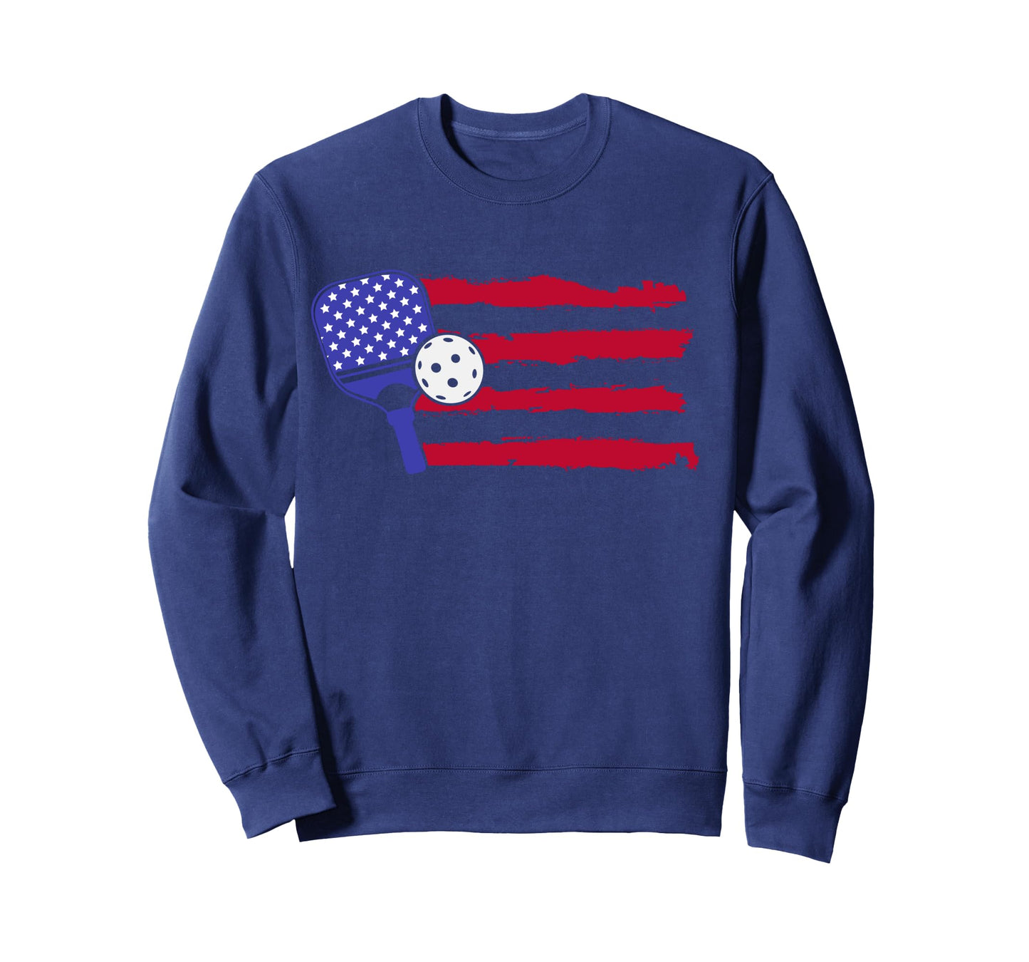 Pickleball US Flag American Patriotic Pickleball 4th Of July Long Sleeve T-Shirt