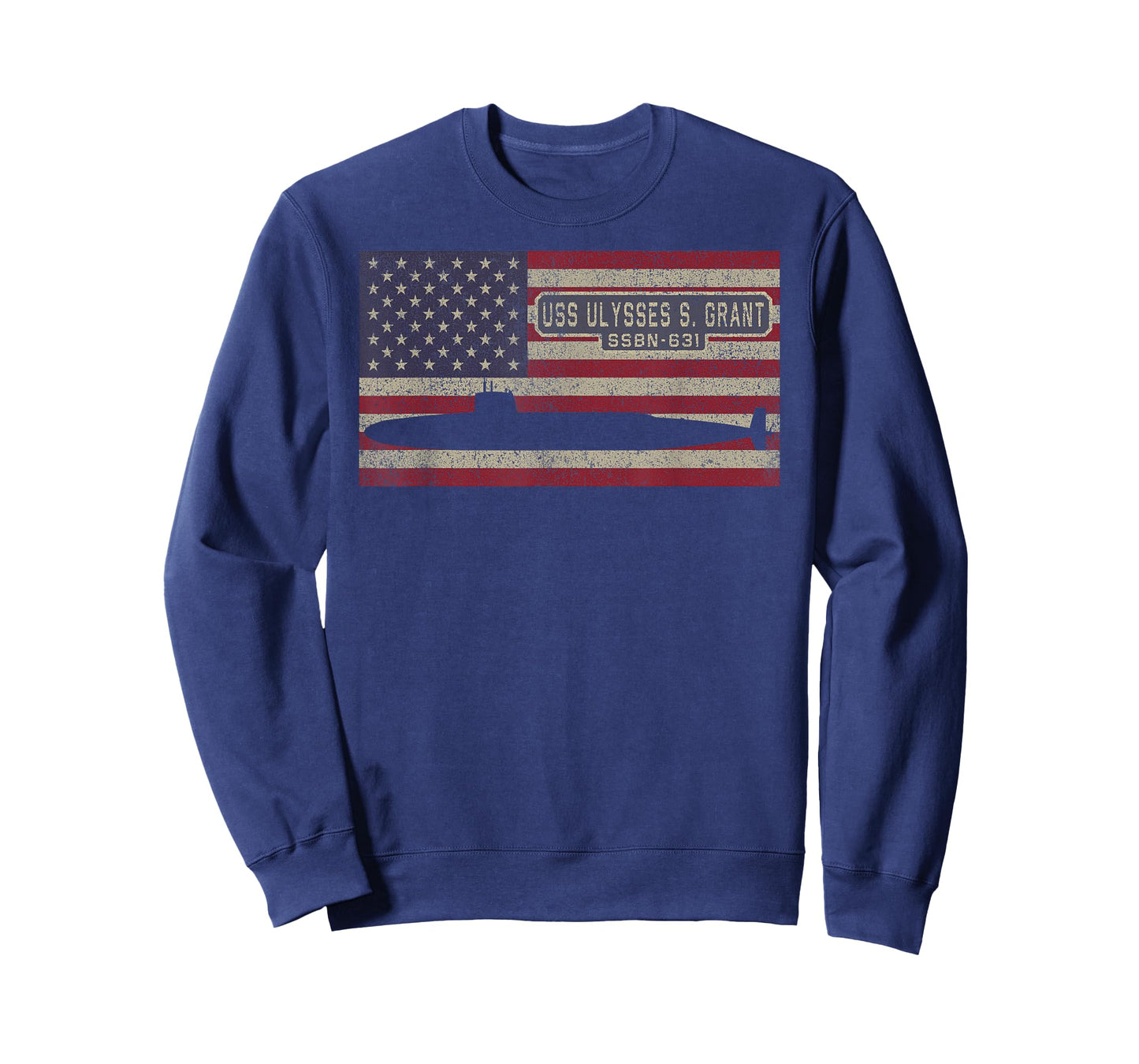 USS Ulysses S Grant SSBN-631 Nuclear Submarine American Flag T-Shirt