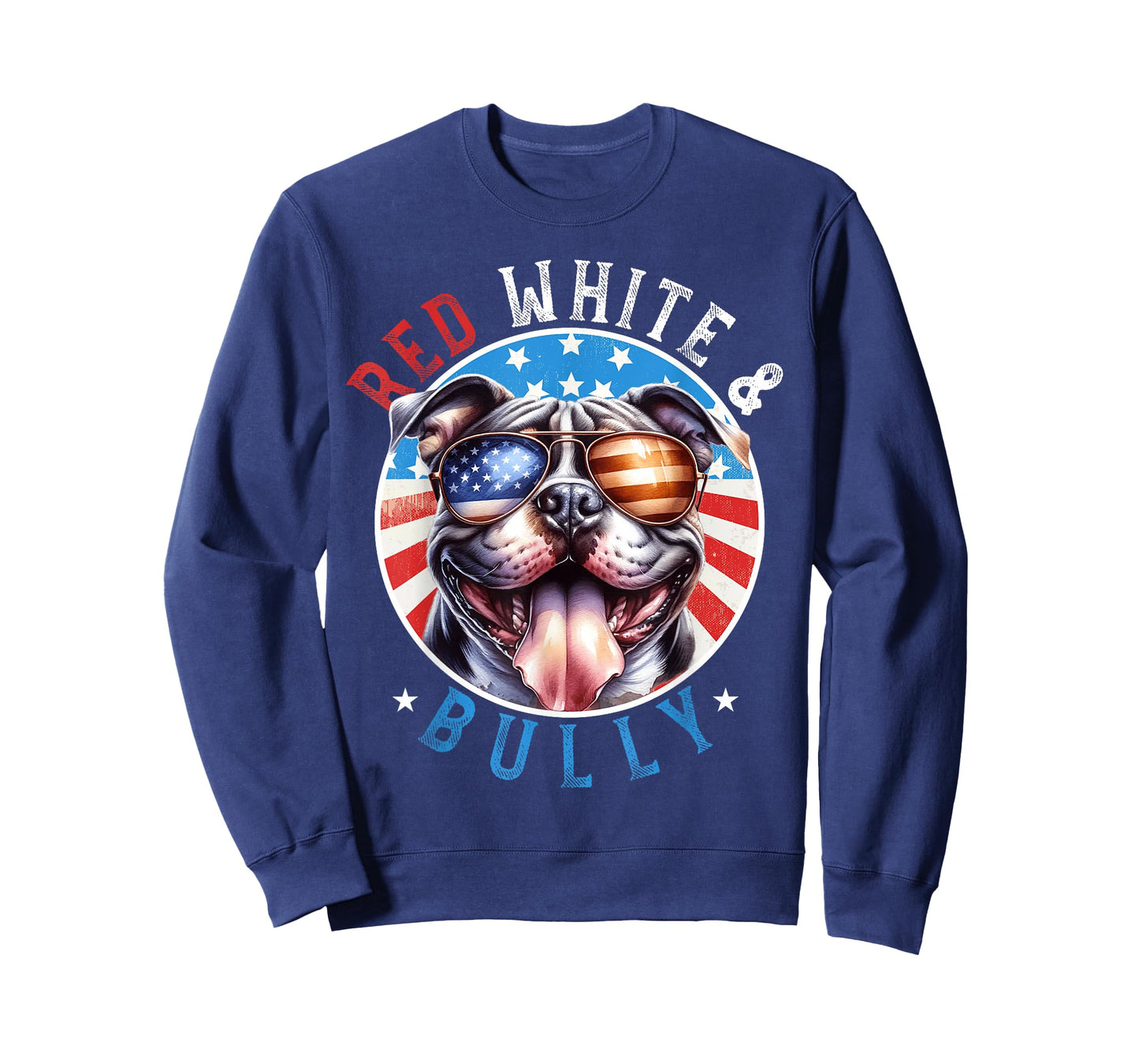 American Bully Dog 4th of July Red White and Bully Lovers T-Shirt