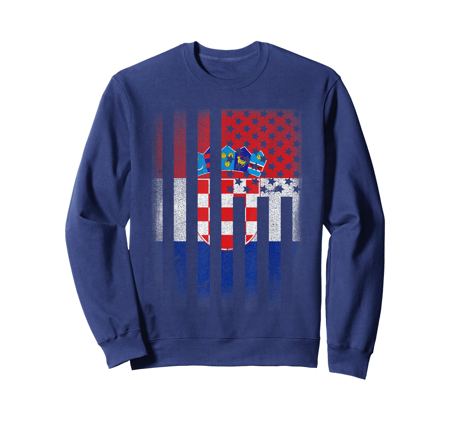 Croatian American Flag T-shirt Croatia Usa Hrvatska America T-Shirt