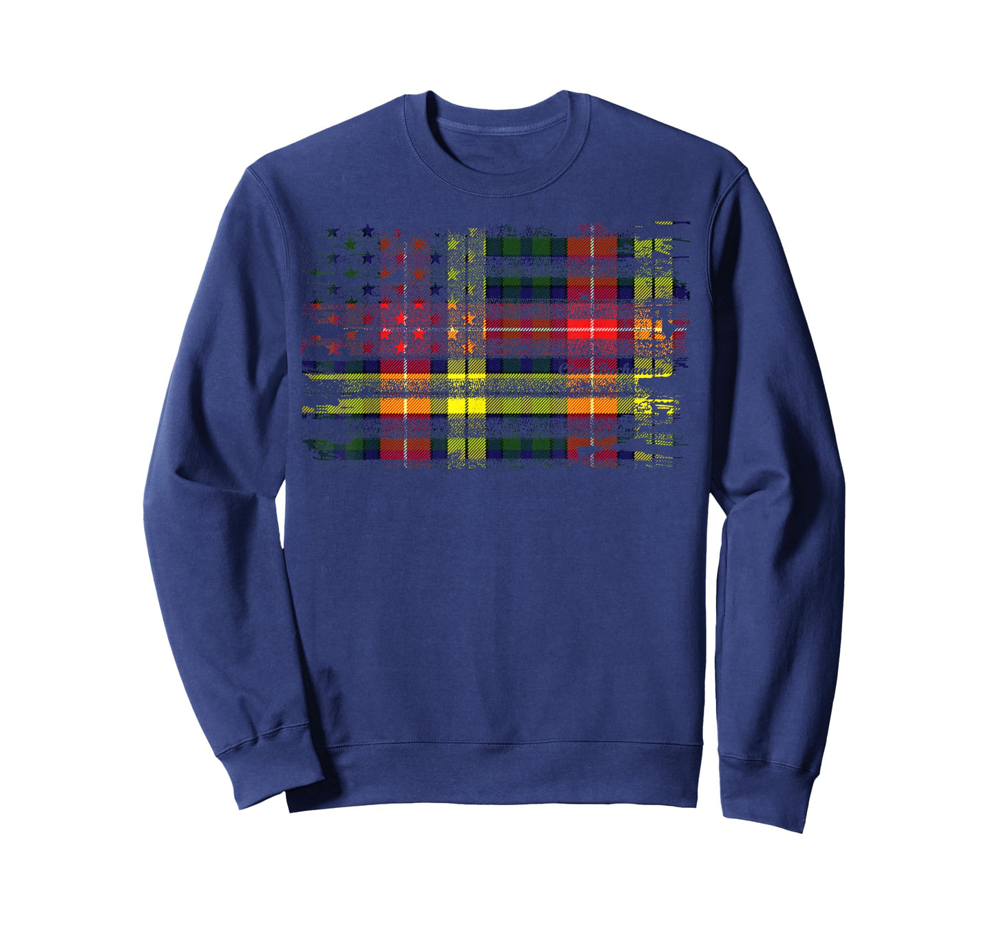 Clan Buchanan American Flag Scottish Tartan T-Shirt