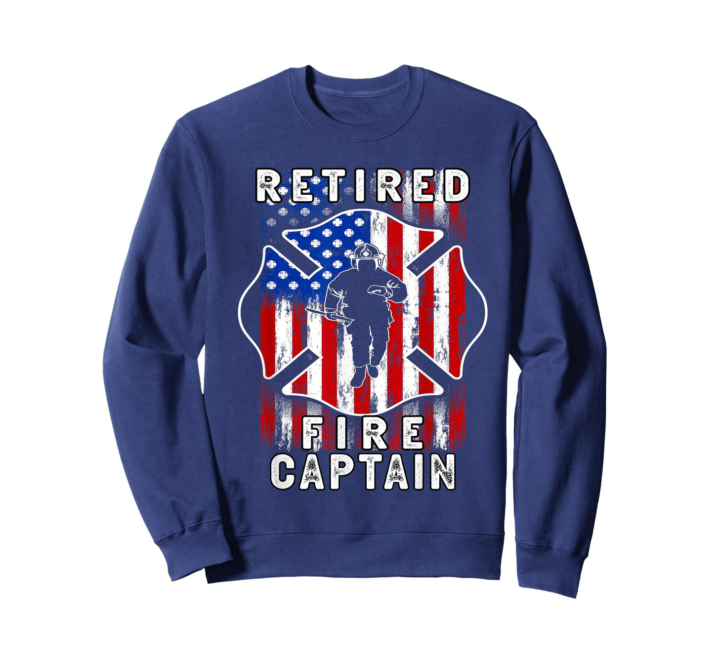 USA flag Retired Fire captain 2025 Firefighter Retirement T-Shirt