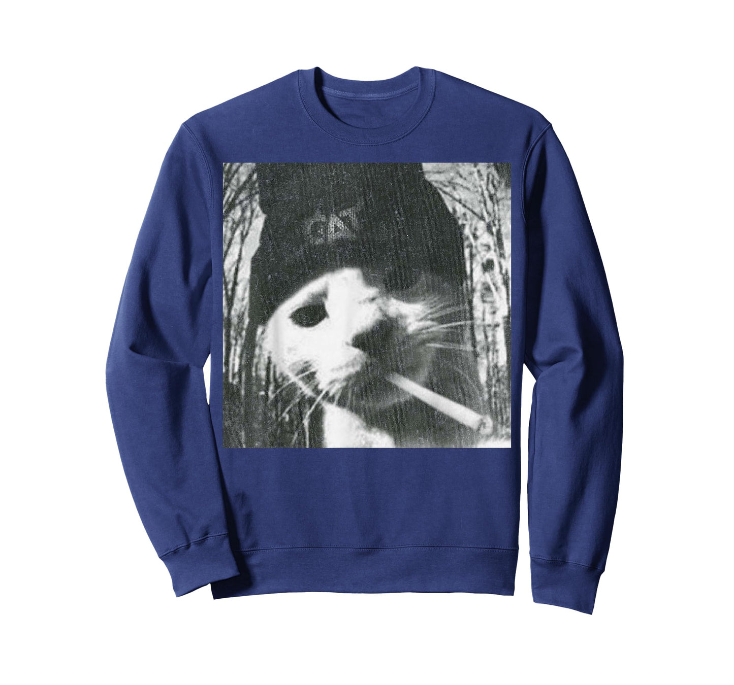 Smoking Cat Beanie Meme Grunge Aesthetic Funny T-Shirt