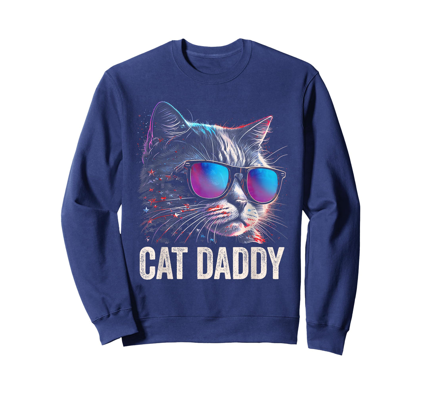 Cat Daddy Shirt Cat Sunglasses Cool Cat Dad Men Father T-Shirt