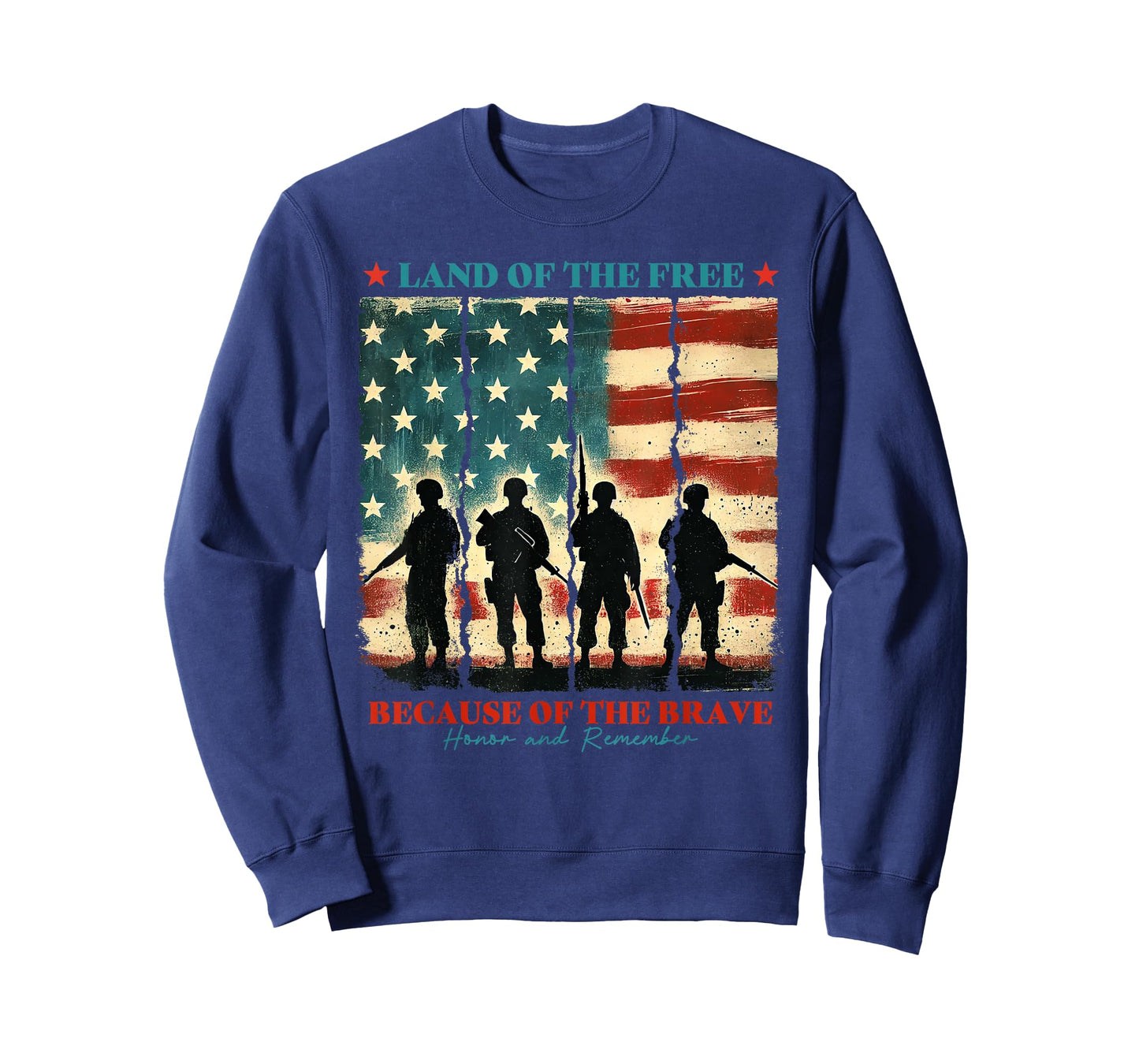 Land Of The Free Usa American Flag 4th Of July Veteran T-Shirt