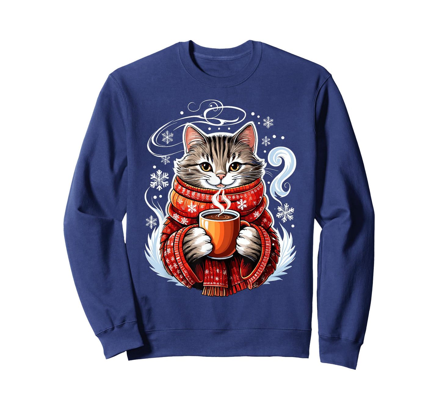 Cozy Cat Fun Winter Design T-Shirt