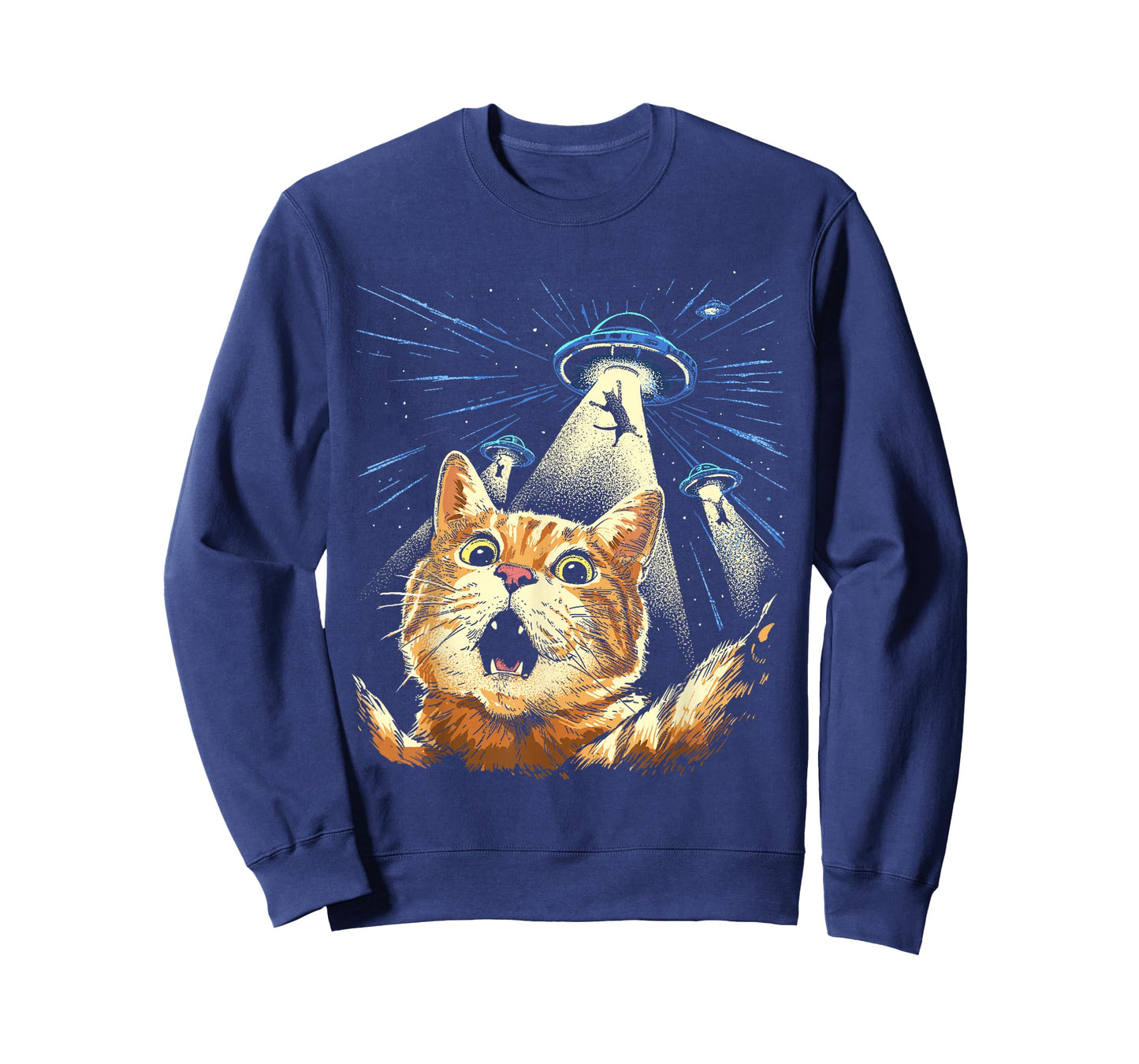 Alien Cat Shirt Funny Invasion Cat Selfie UFO Abduction T-Shirt