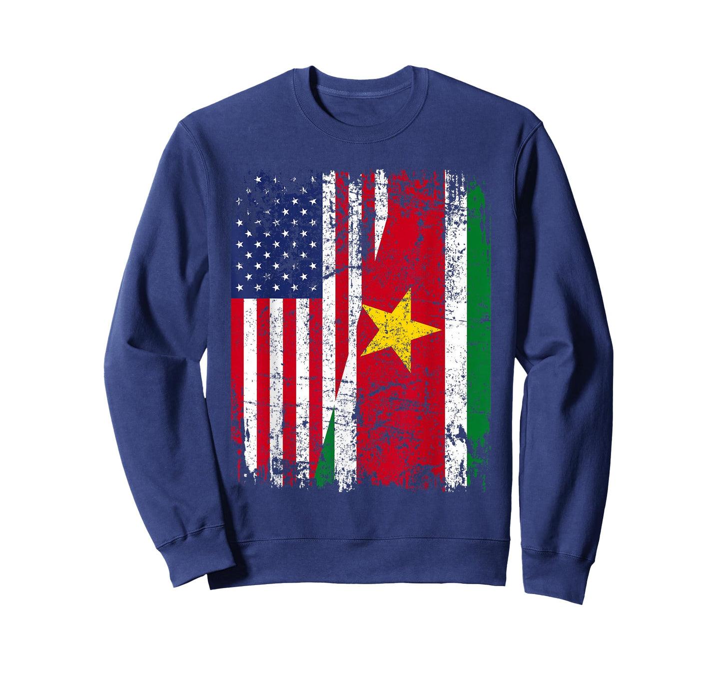 SURINAMES ROOTS | Half American Flag | SURINAME FLAG T-Shirt